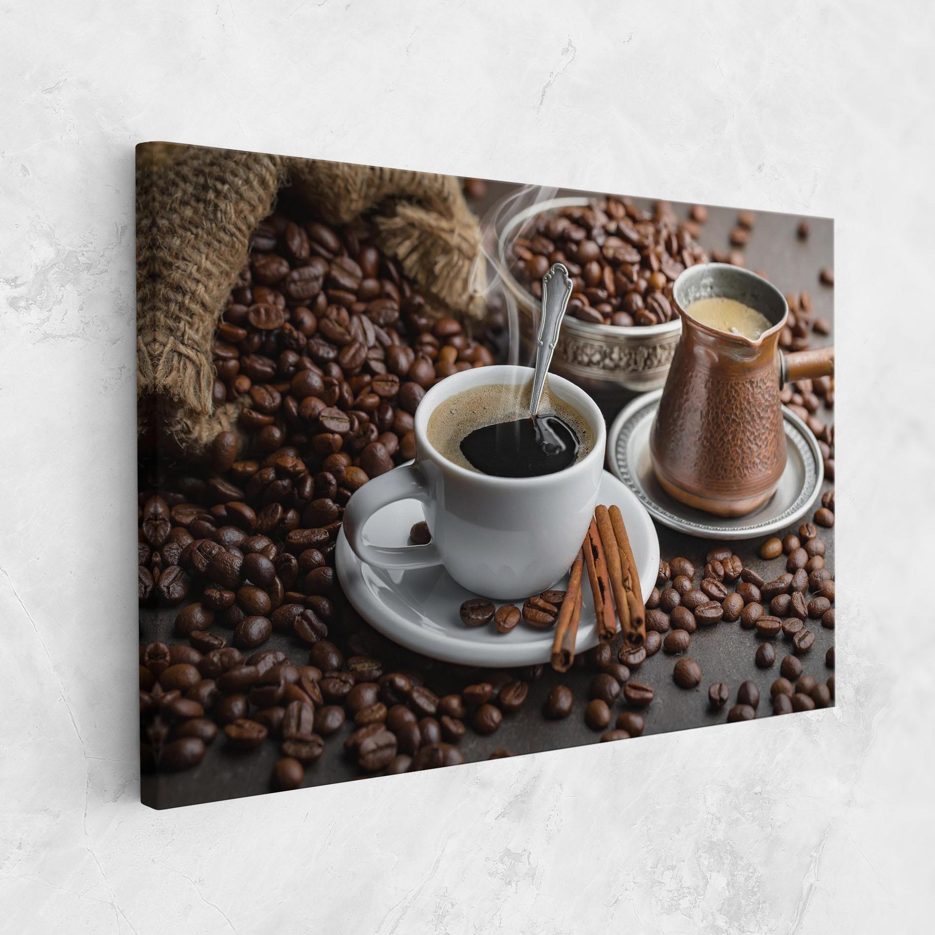 Vászonkép Black Coffee Beans mockup 1