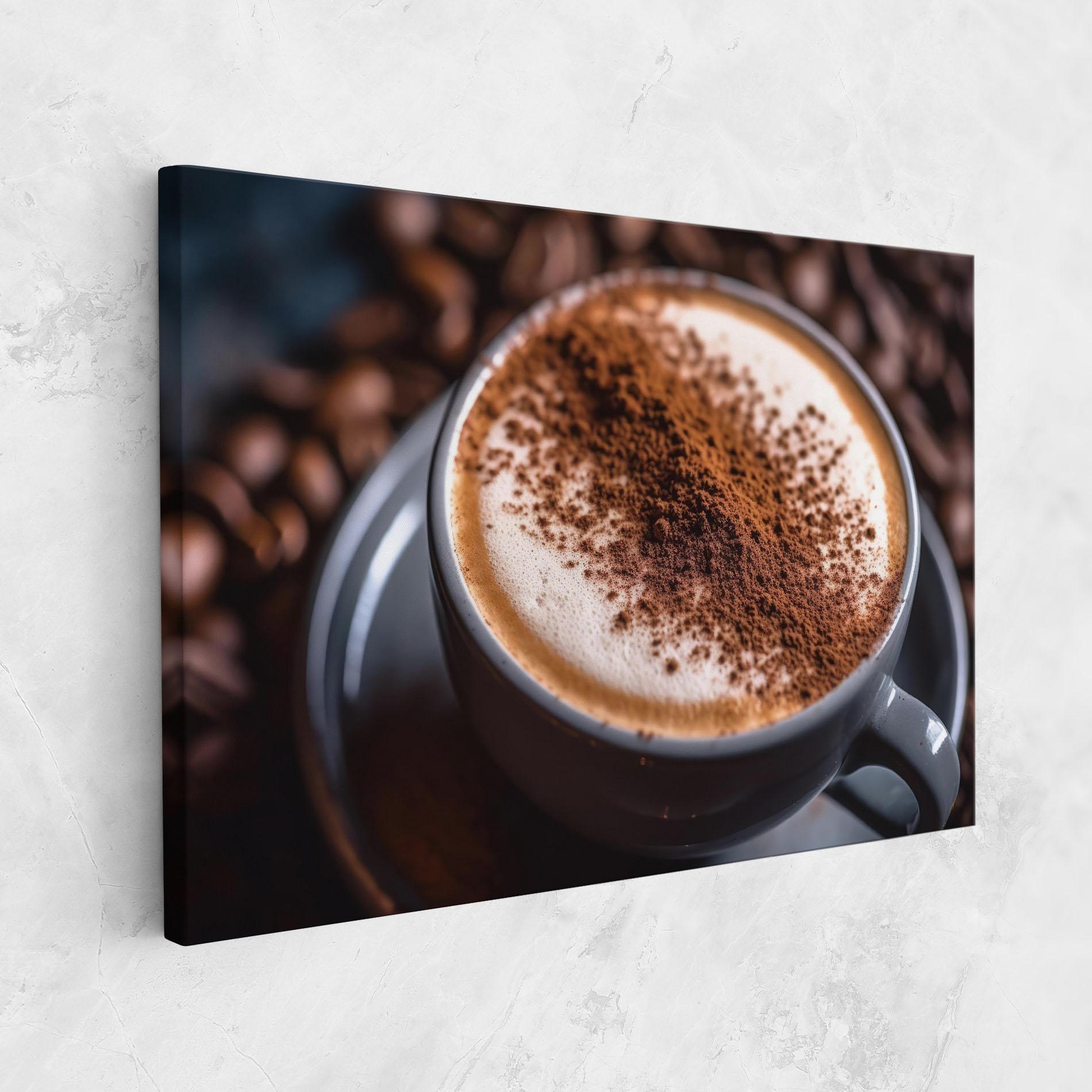 Vászonkép Cappuccino Coffee Close Up mockup 1