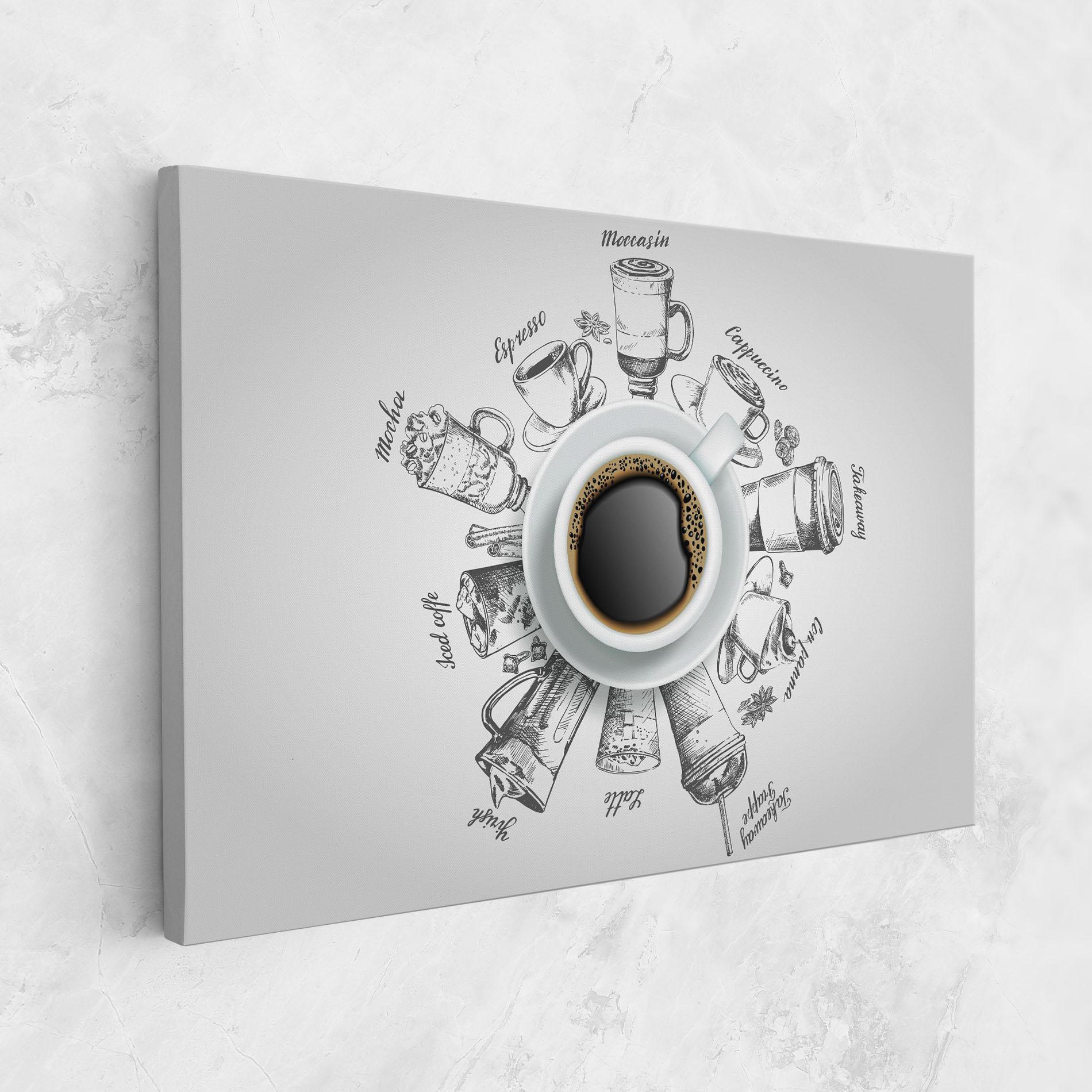 Vászonkép Coffee List mockup 1