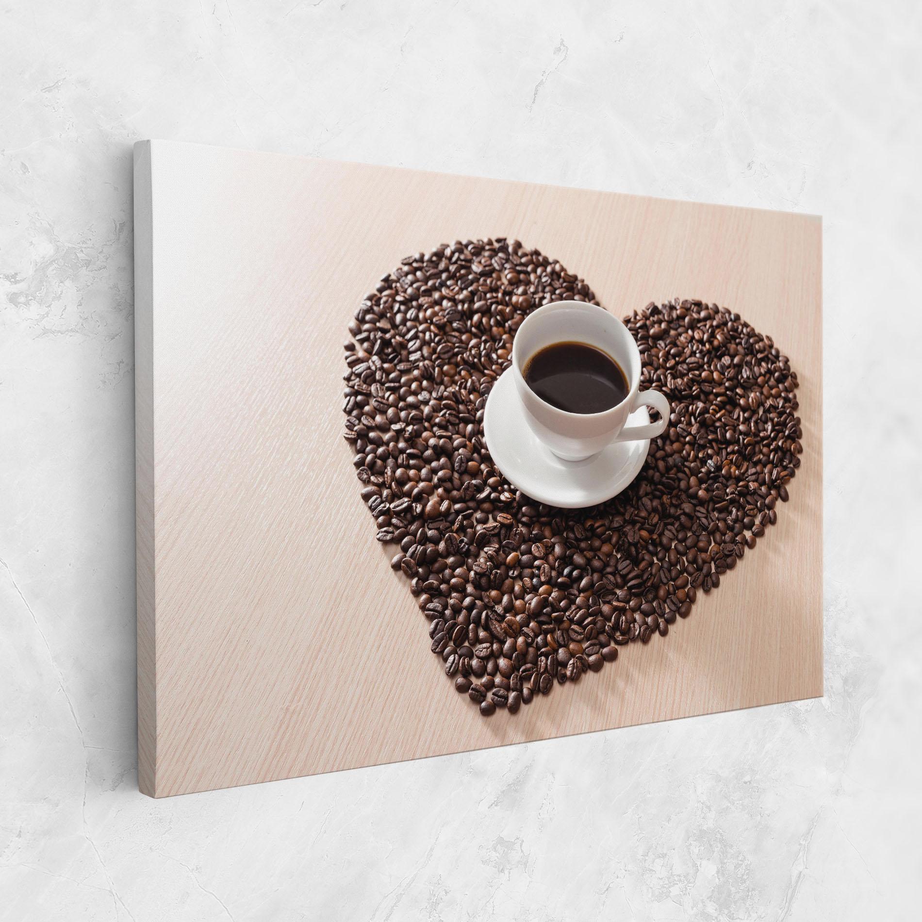 Vászonkép Heart Coffee Beans mockup 1