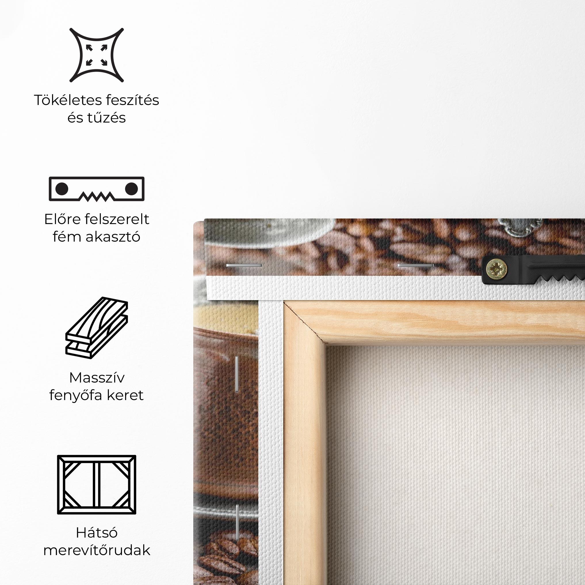 Vászonkép Black Coffee Beans mockup 5