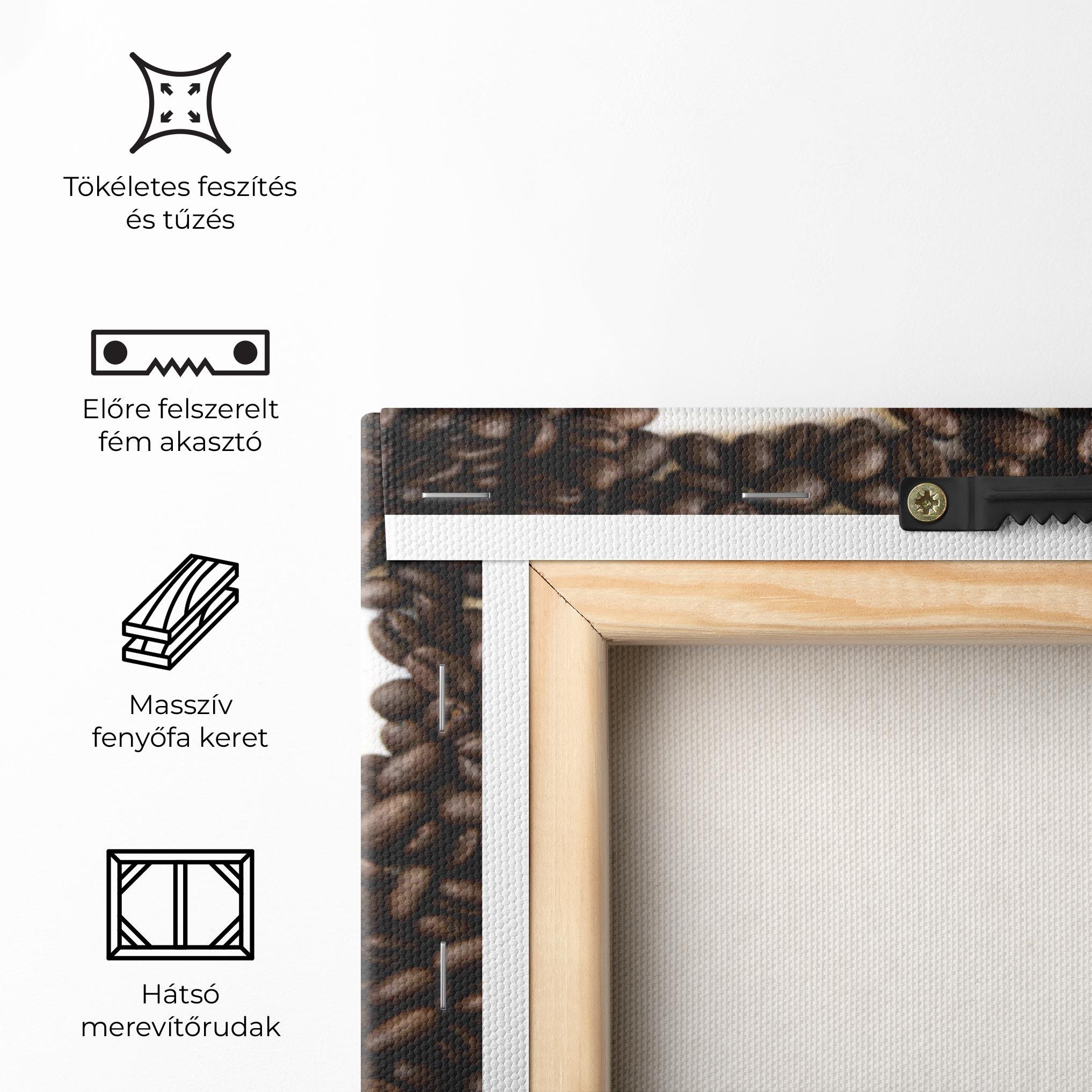 Vászonkép Coffee Bean Heart mockup 5