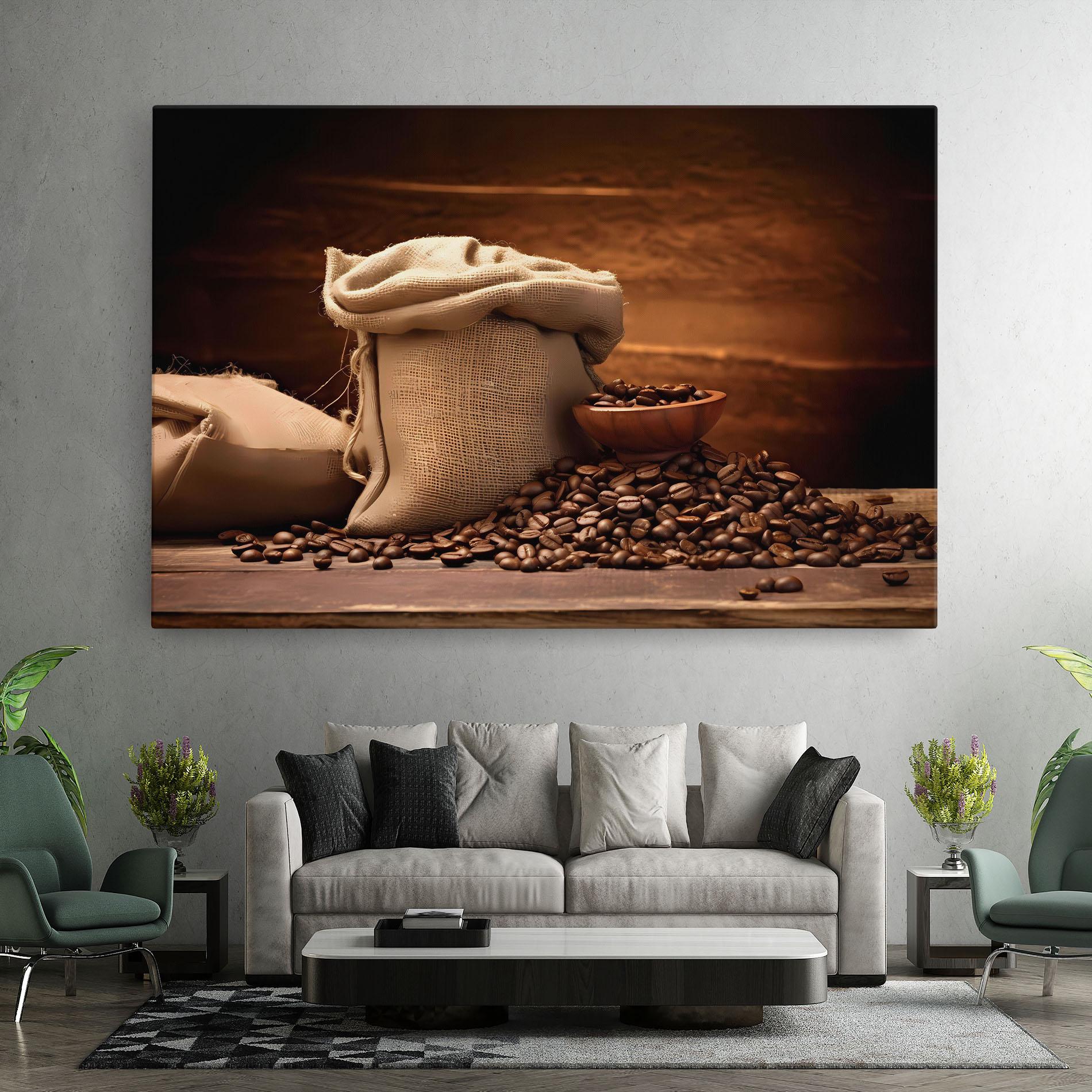 Vászonkép Big Bag Of Coffee Beans mockup 7