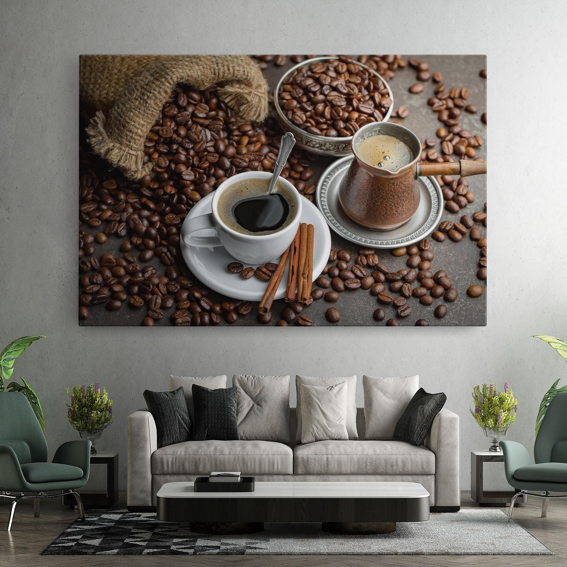 Vászonkép Black Coffee Bean mockup 7
