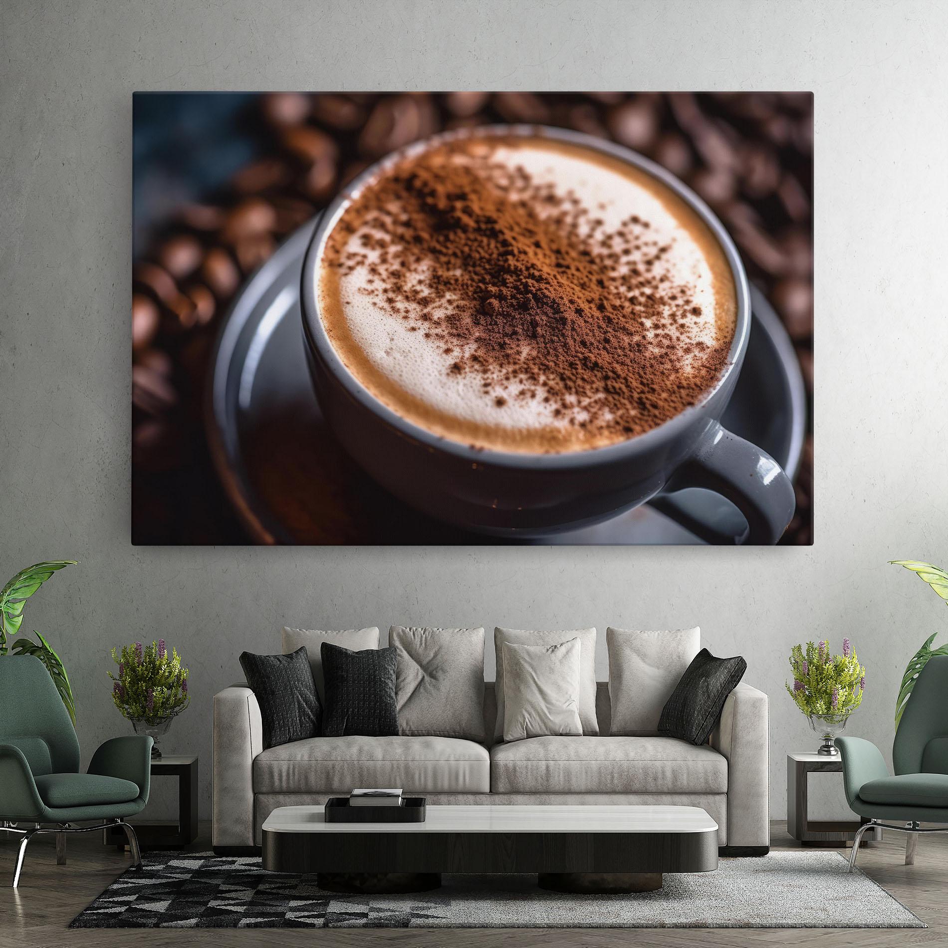 Vászonkép Cappuccino Coffee Close Up mockup 7