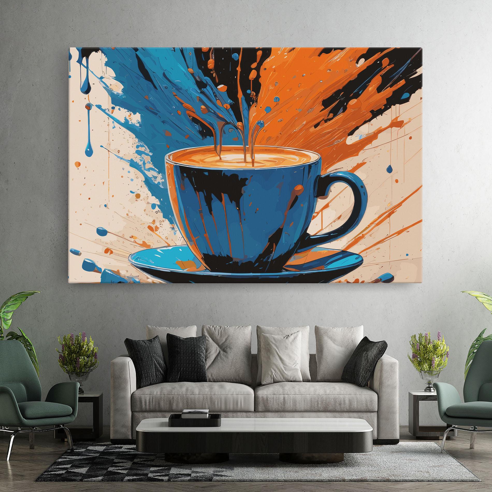Vászonkép Coffee Blue Orange mockup 7