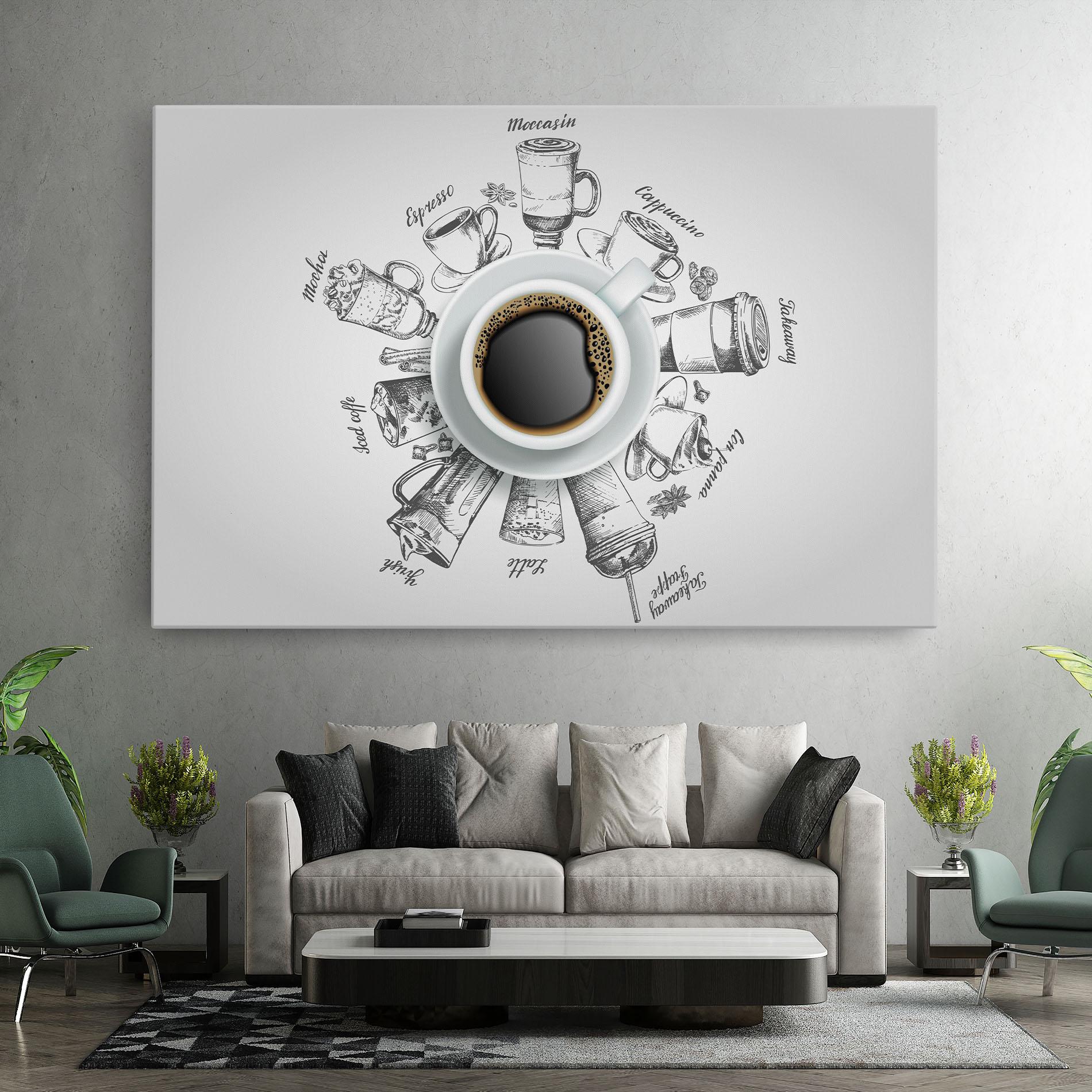 Vászonkép Coffee List mockup 7