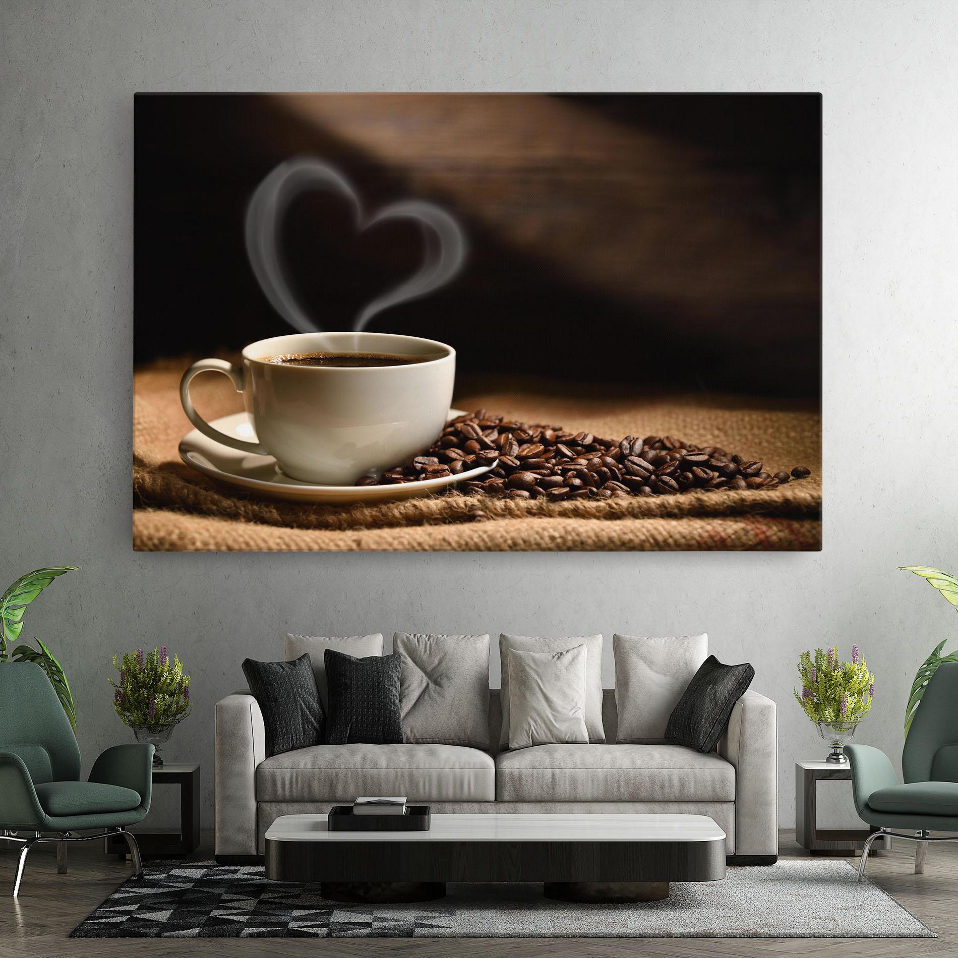 Vászonkép Heart Coffee Smoke mockup 7
