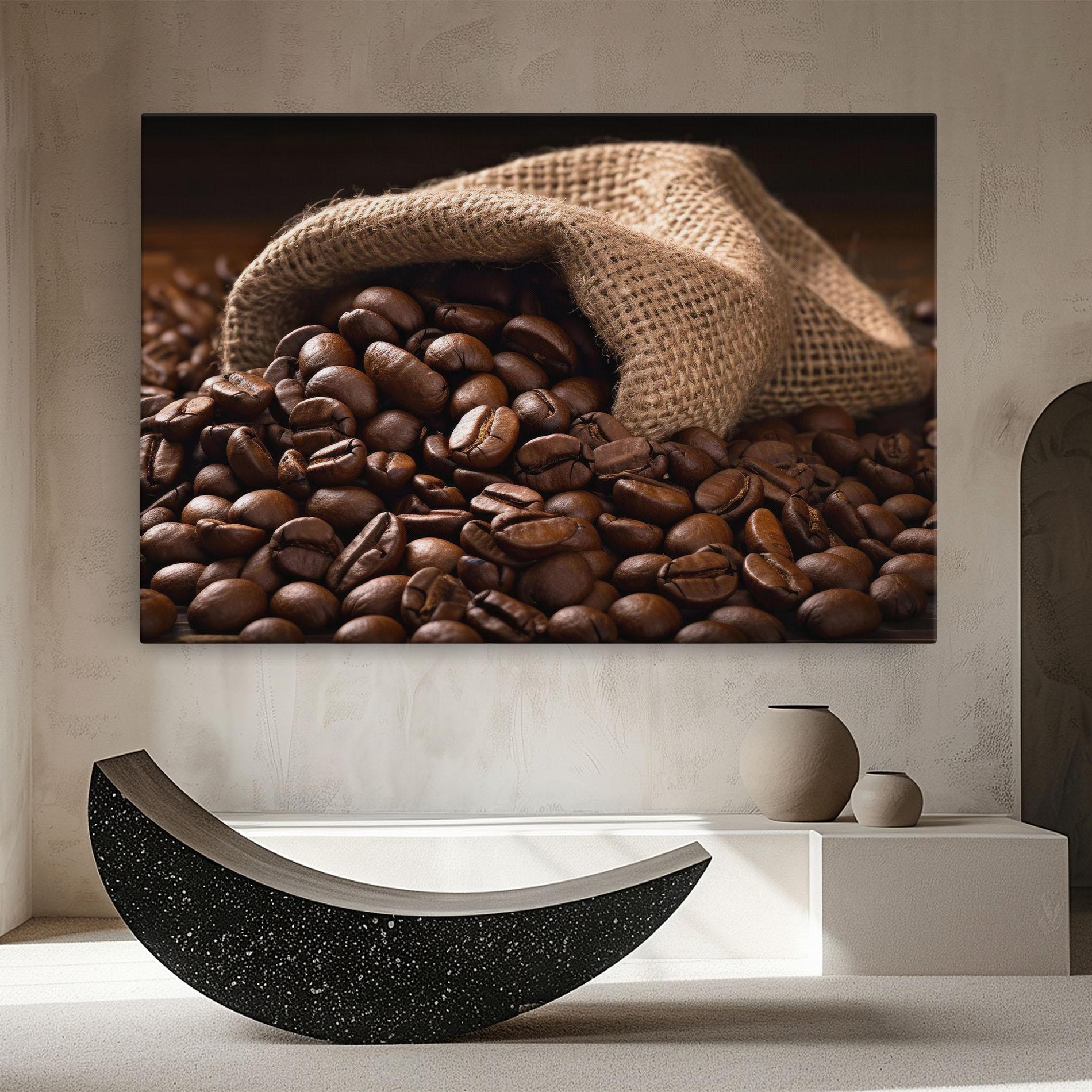 Vászonkép Bag Of Coffee Beans mockup 8