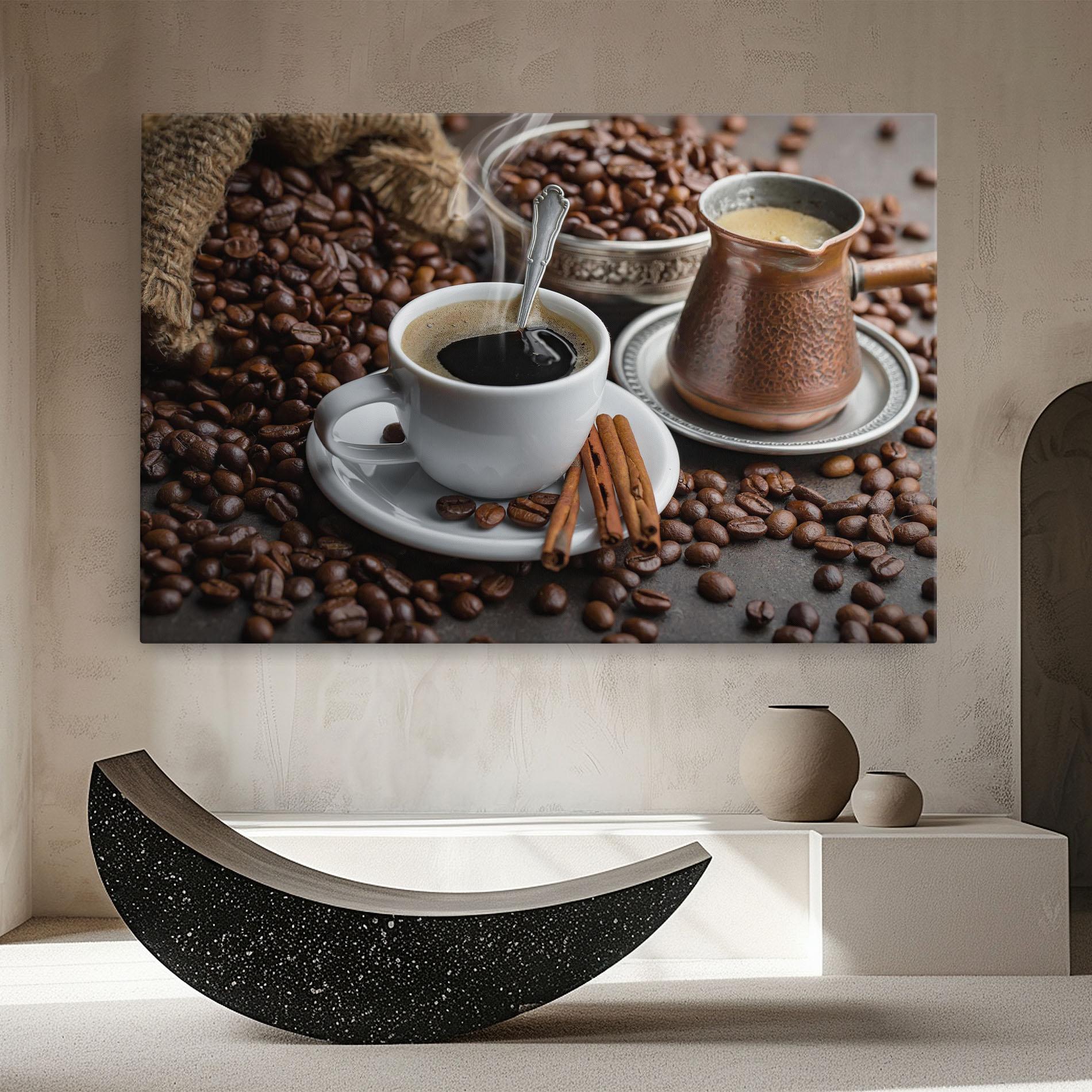 Vászonkép Black Coffee Beans mockup 8