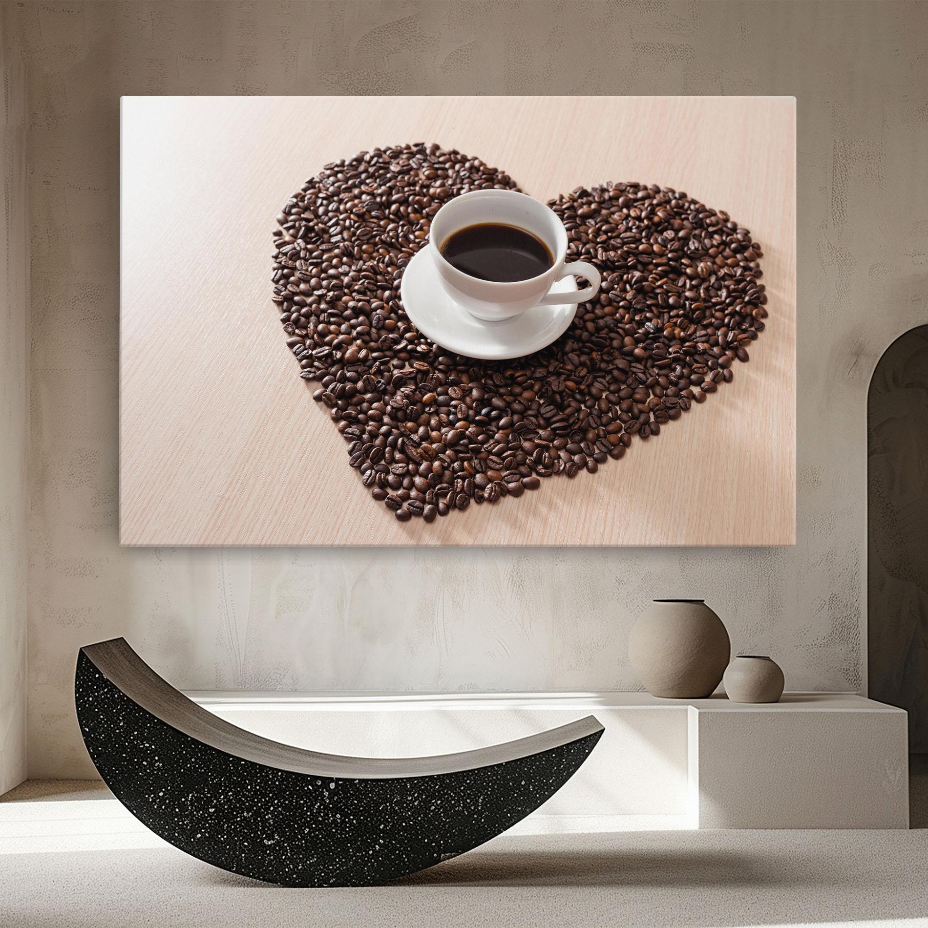 Vászonkép Heart Coffee Beans mockup 8