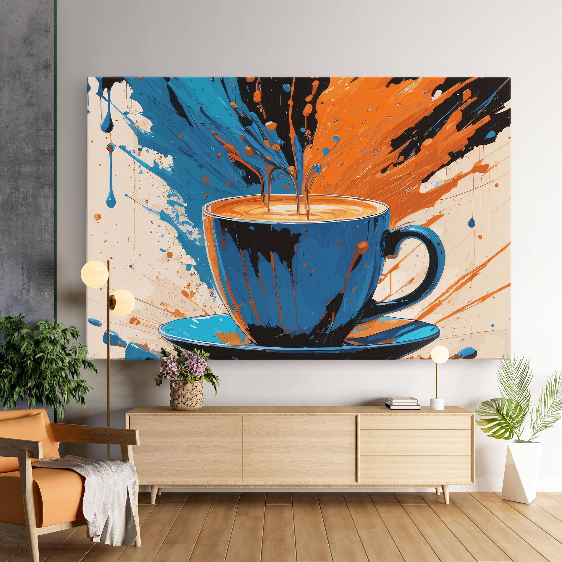 Vászonkép Coffee Blue Orange mockup 9