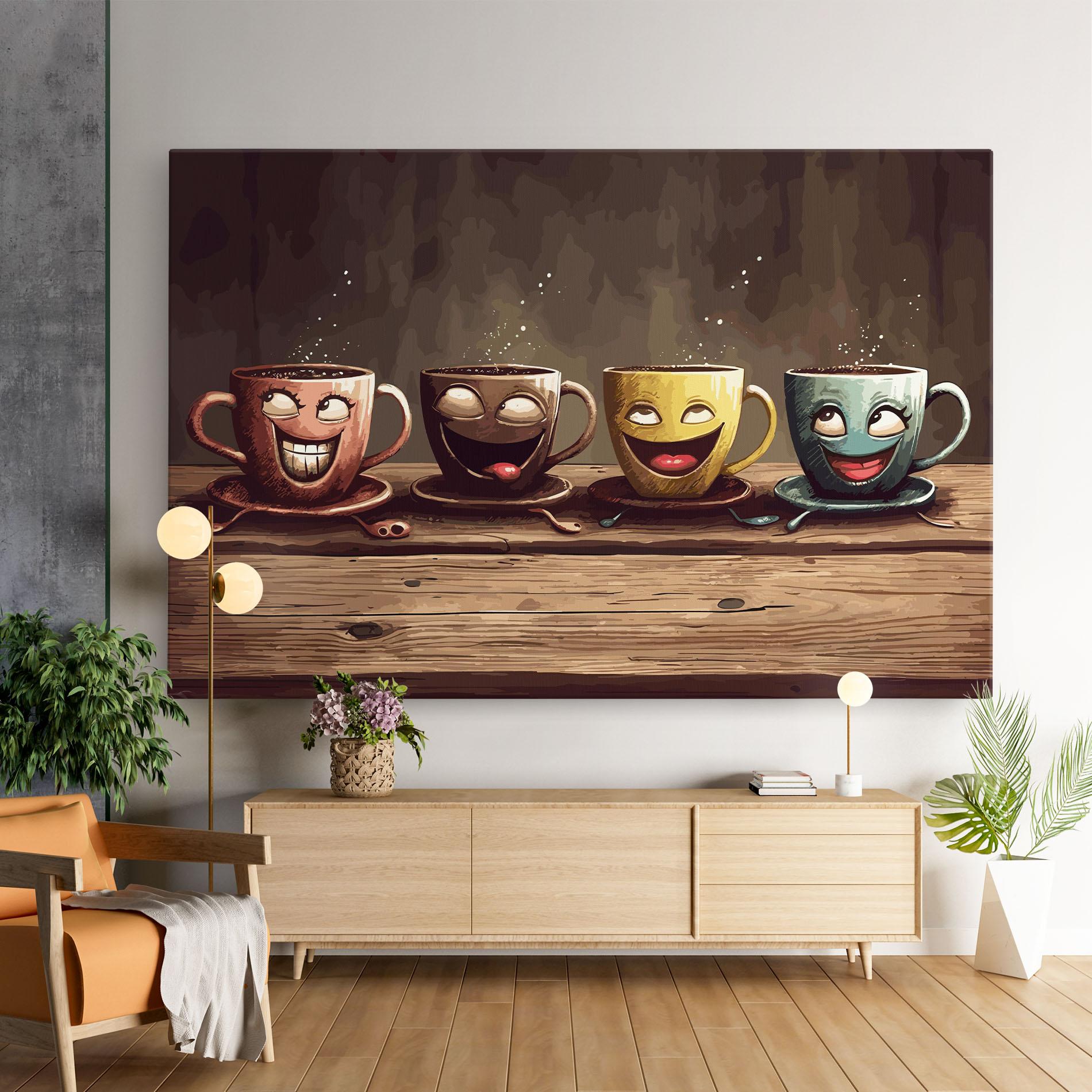 Vászonkép Coffee Faces mockup 9