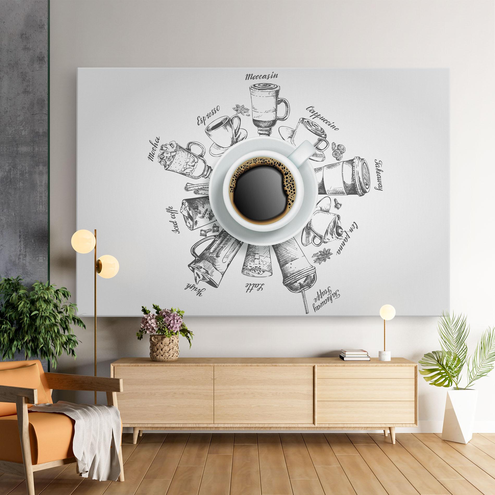 Vászonkép Coffee List mockup 9