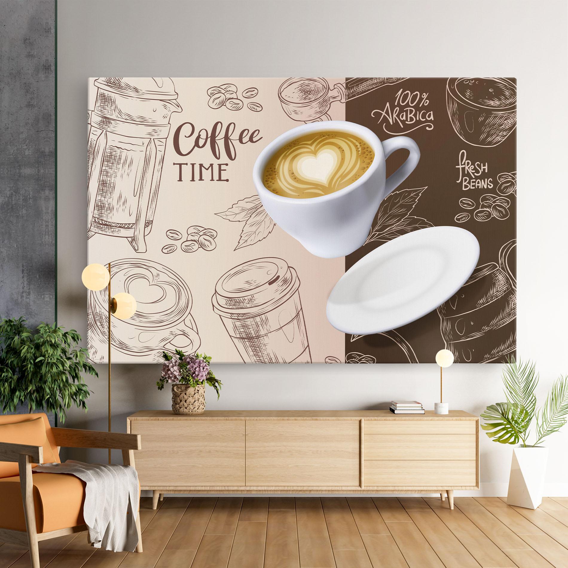 Vászonkép Coffee Time mockup 9