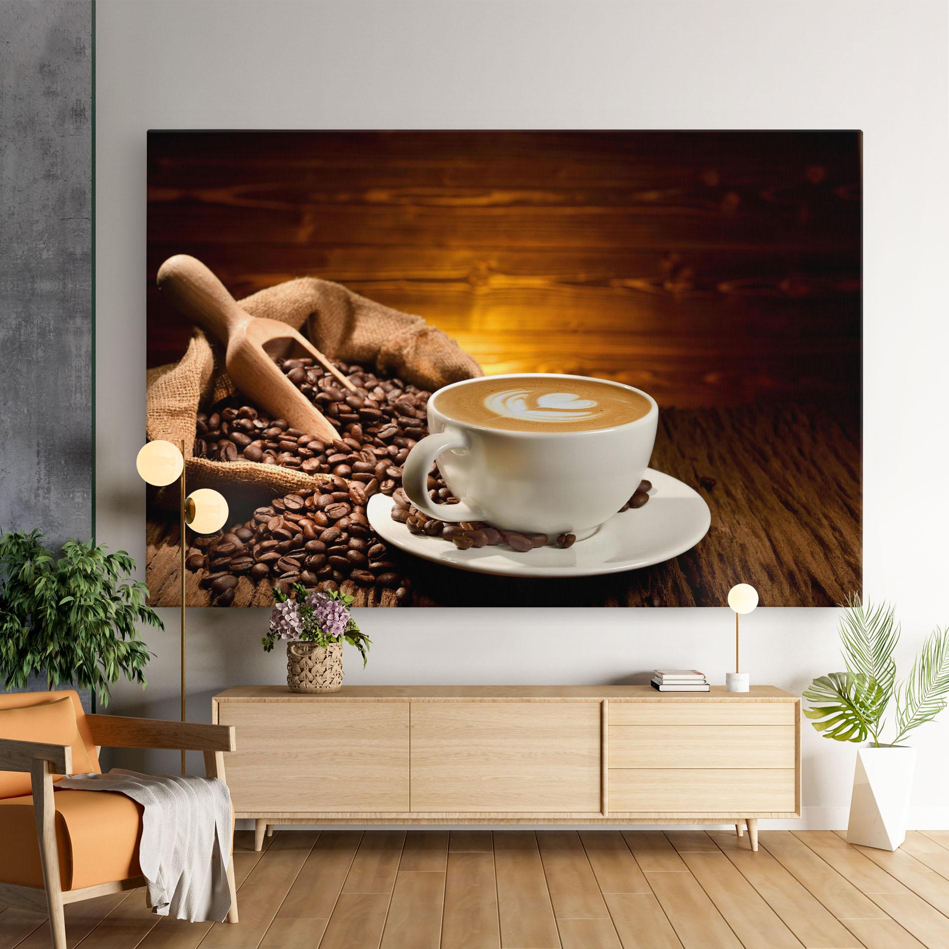 Vászonkép Latte Coffee mockup 9