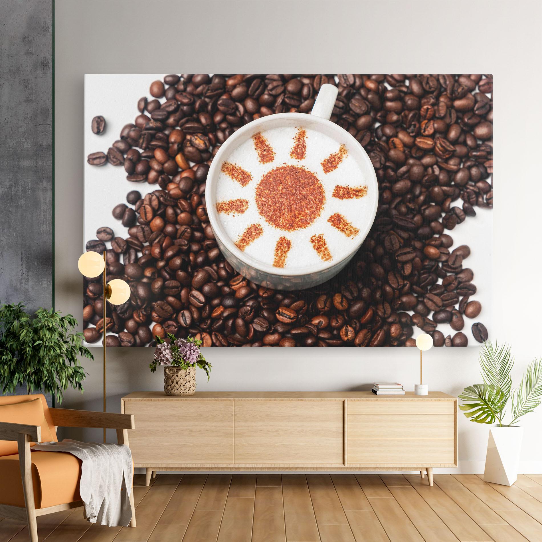 Vászonkép Sun Pattern Coffee mockup 9