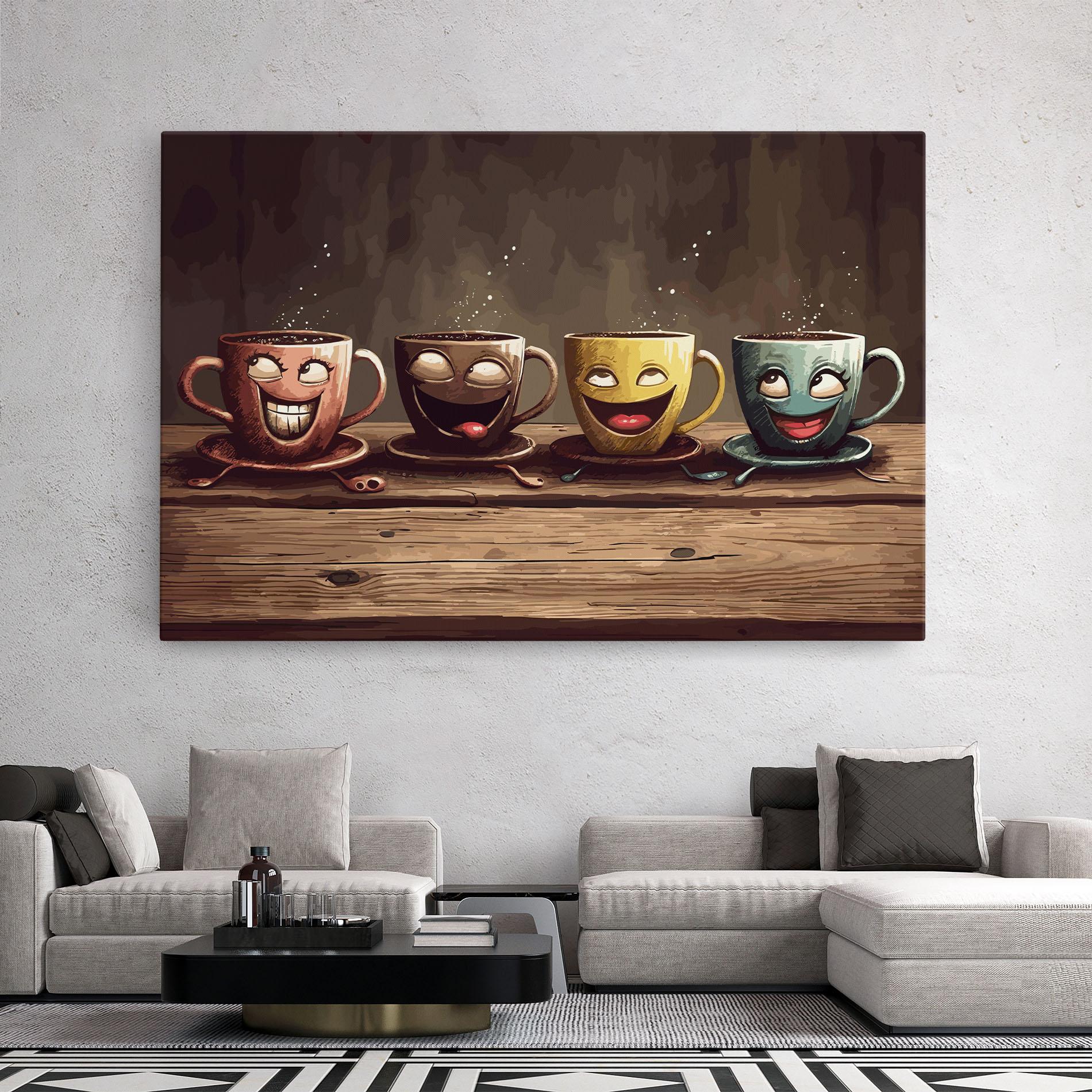 Vászonkép Coffee Faces mockup 2