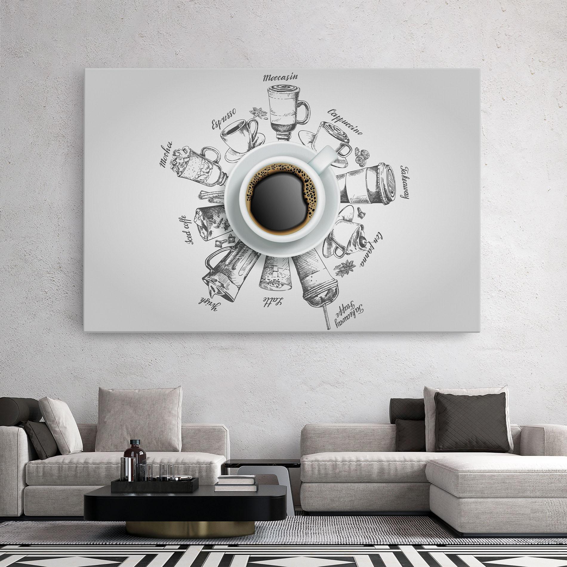 Vászonkép Coffee List mockup 2