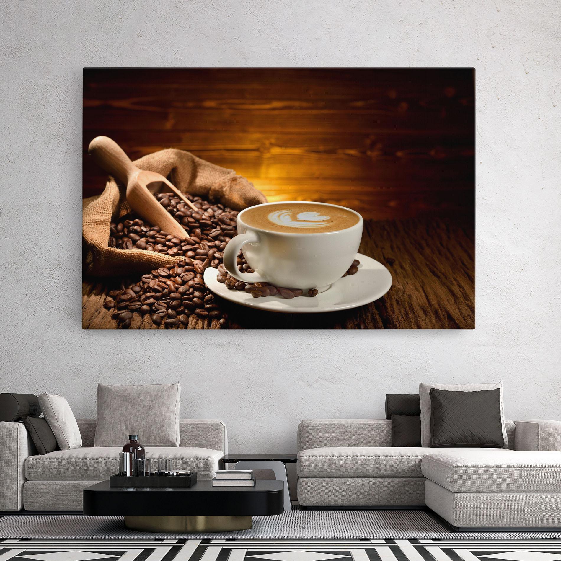 Vászonkép Latte Coffee mockup 2