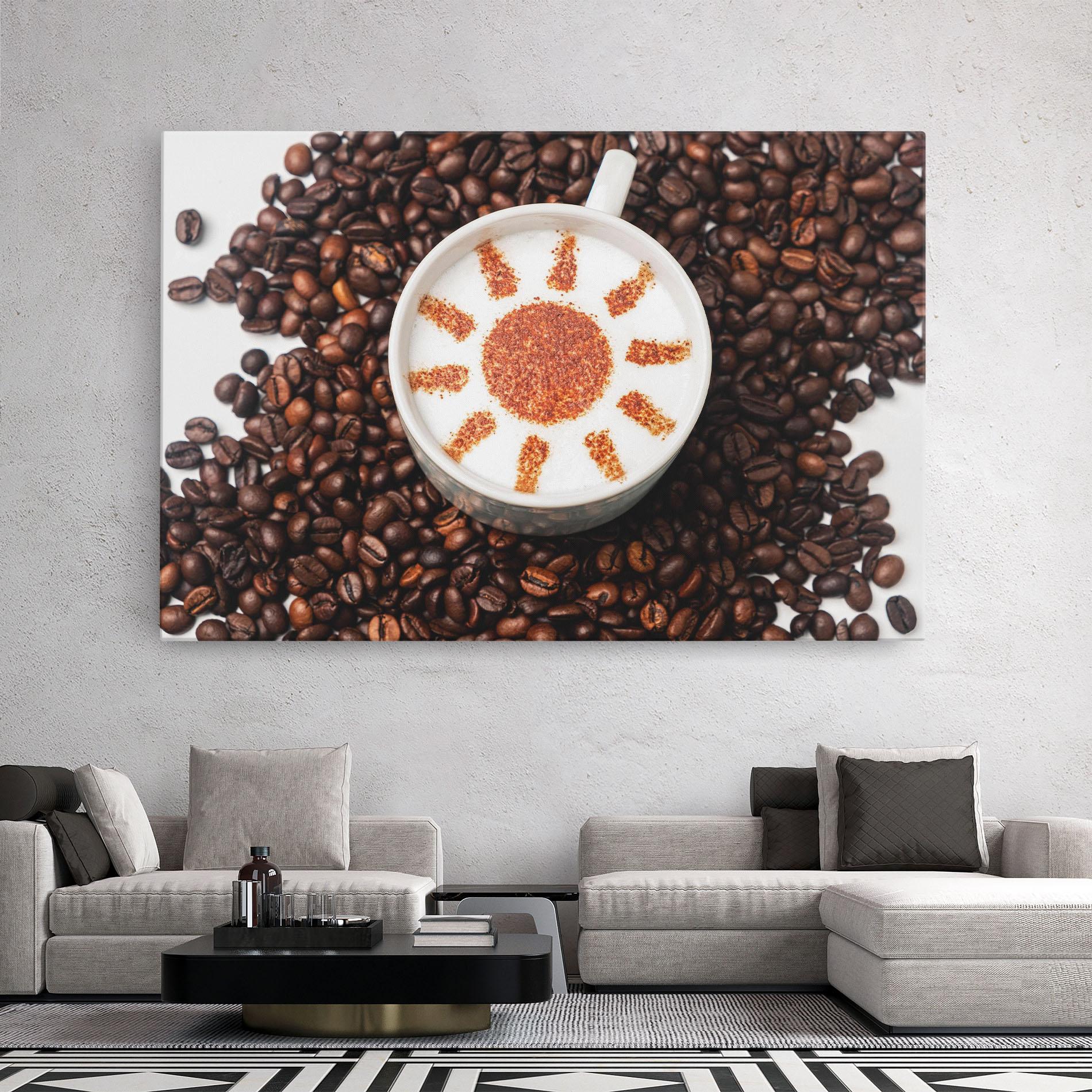 Vászonkép Sun Pattern Coffee mockup 2