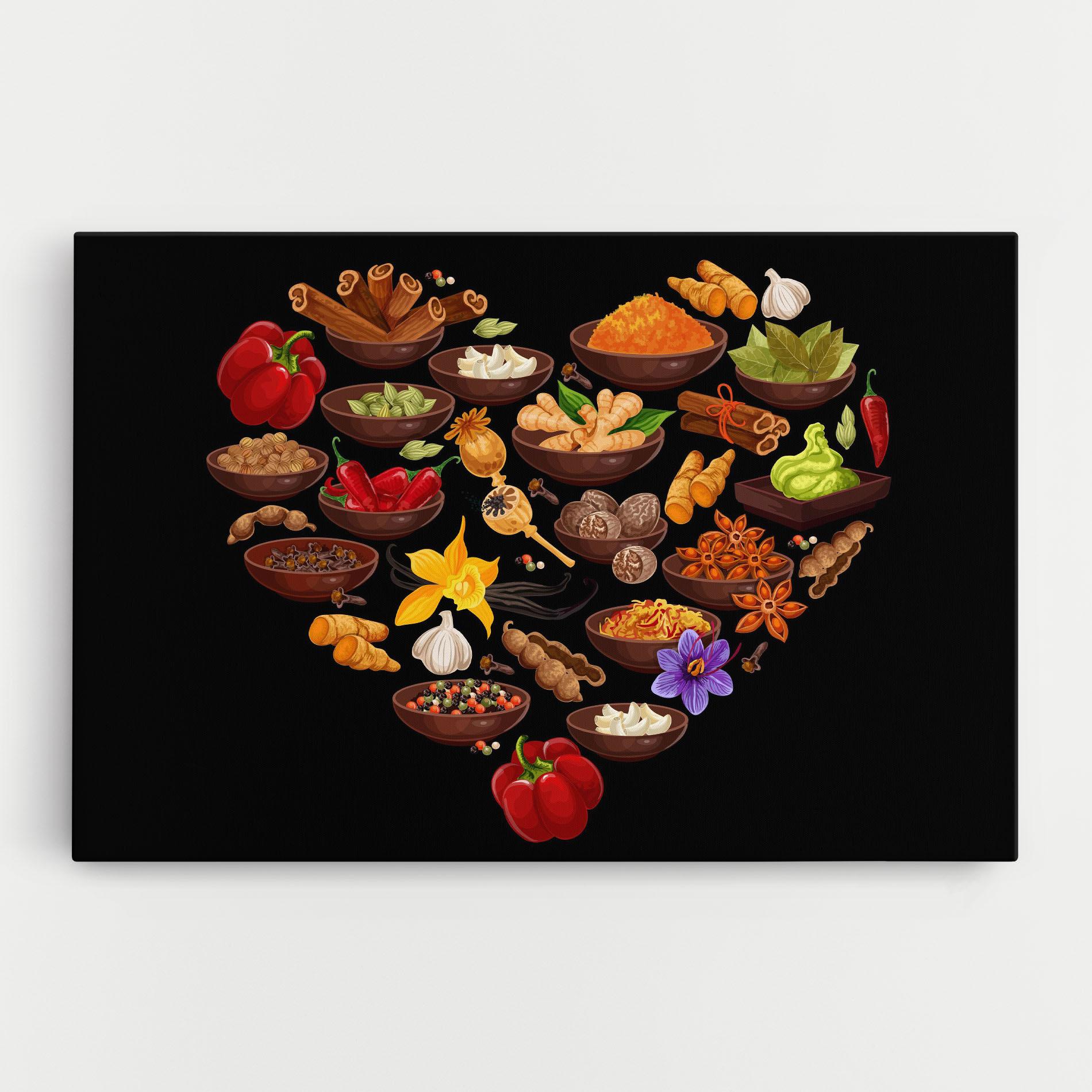 Vászonkép Seasoning Heart mockup 0