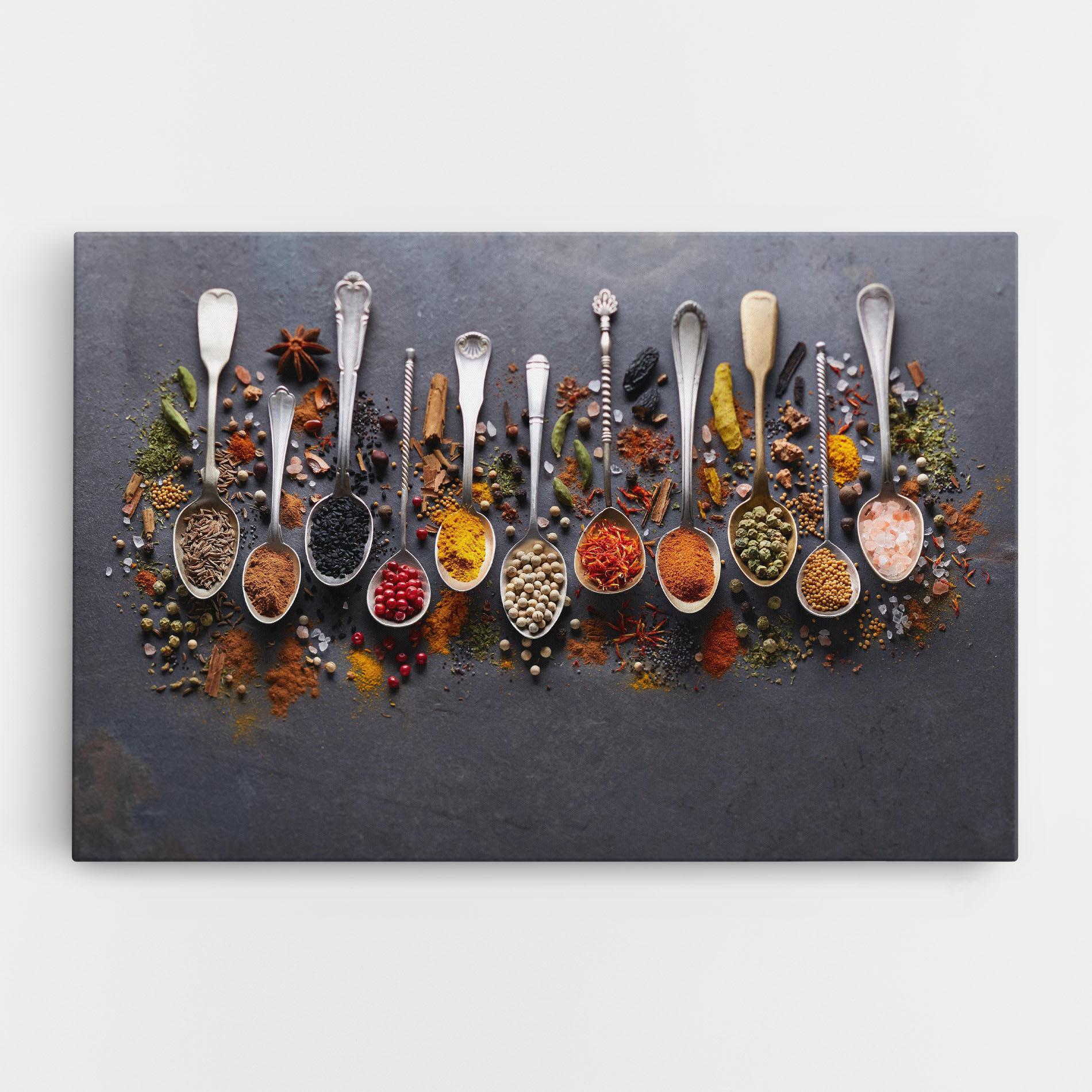 Vászonkép Spices Black Board mockup 0