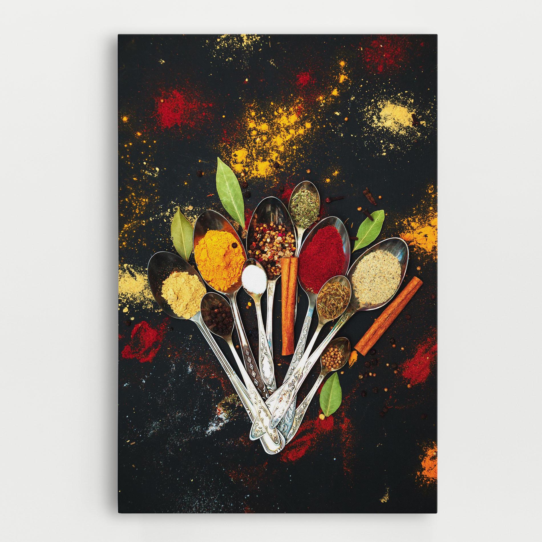Vászonkép Cooking Spices Spoons mockup 0