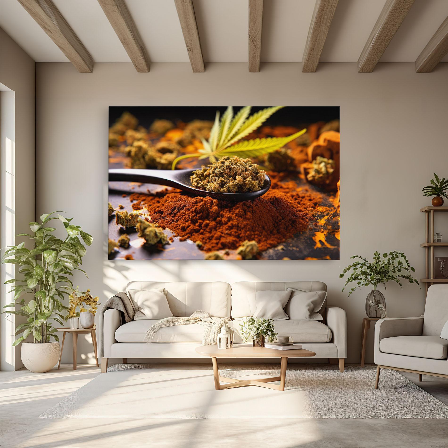Vászonkép Cannabis Seasoning mockup 6