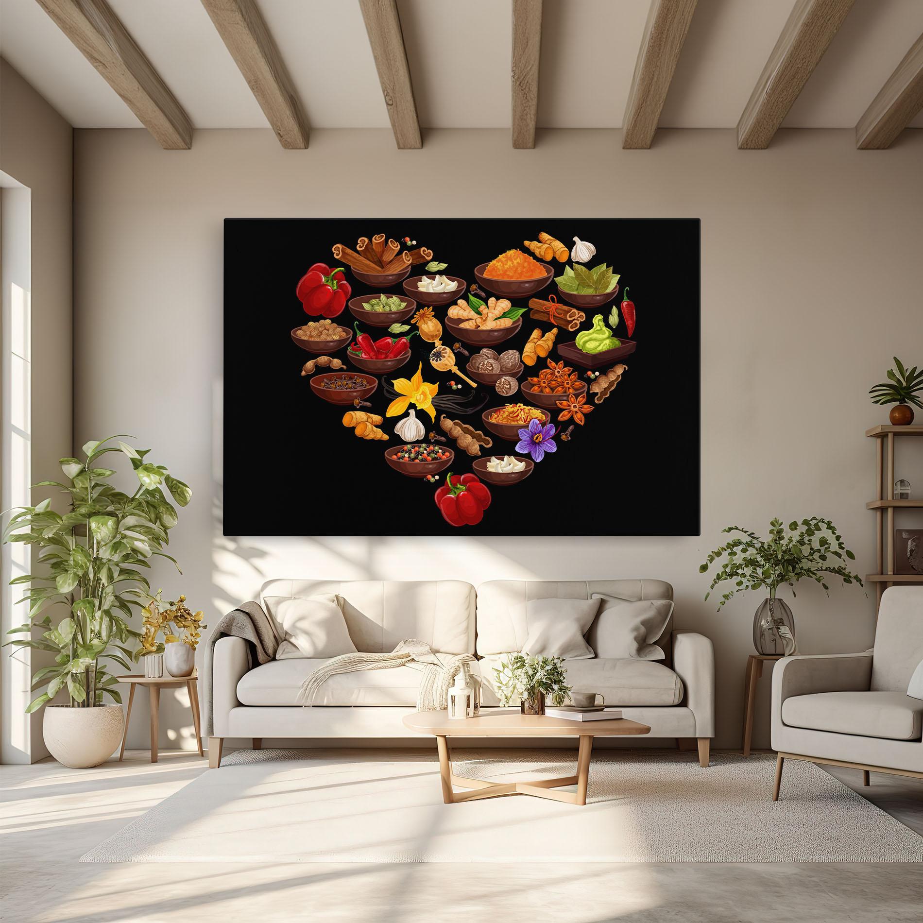 Vászonkép Seasoning Heart mockup 6