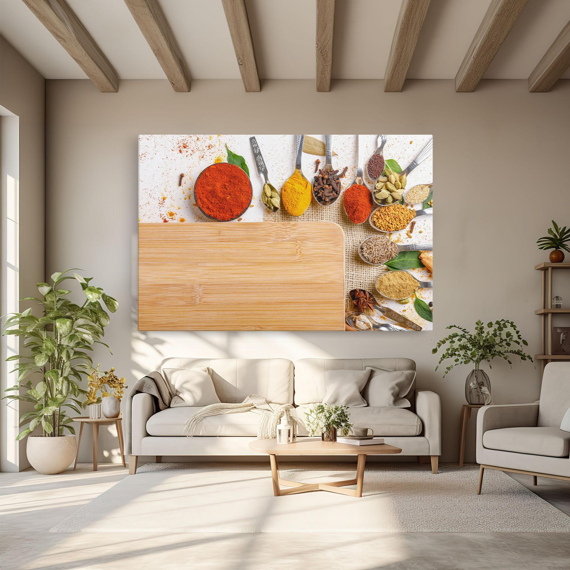 Vászonkép Spices Spoons mockup 6