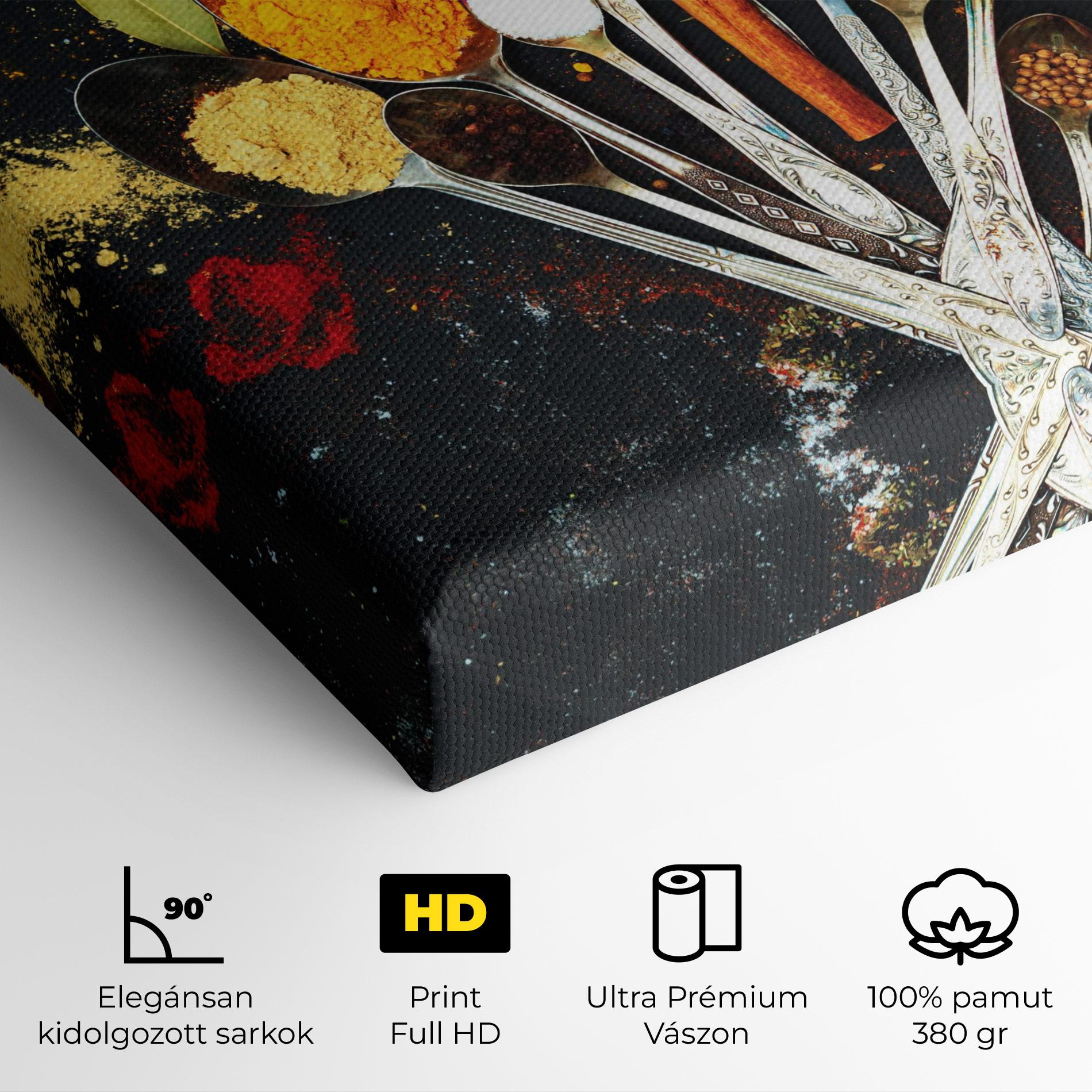 Vászonkép Cooking Spices Spoons mockup 4