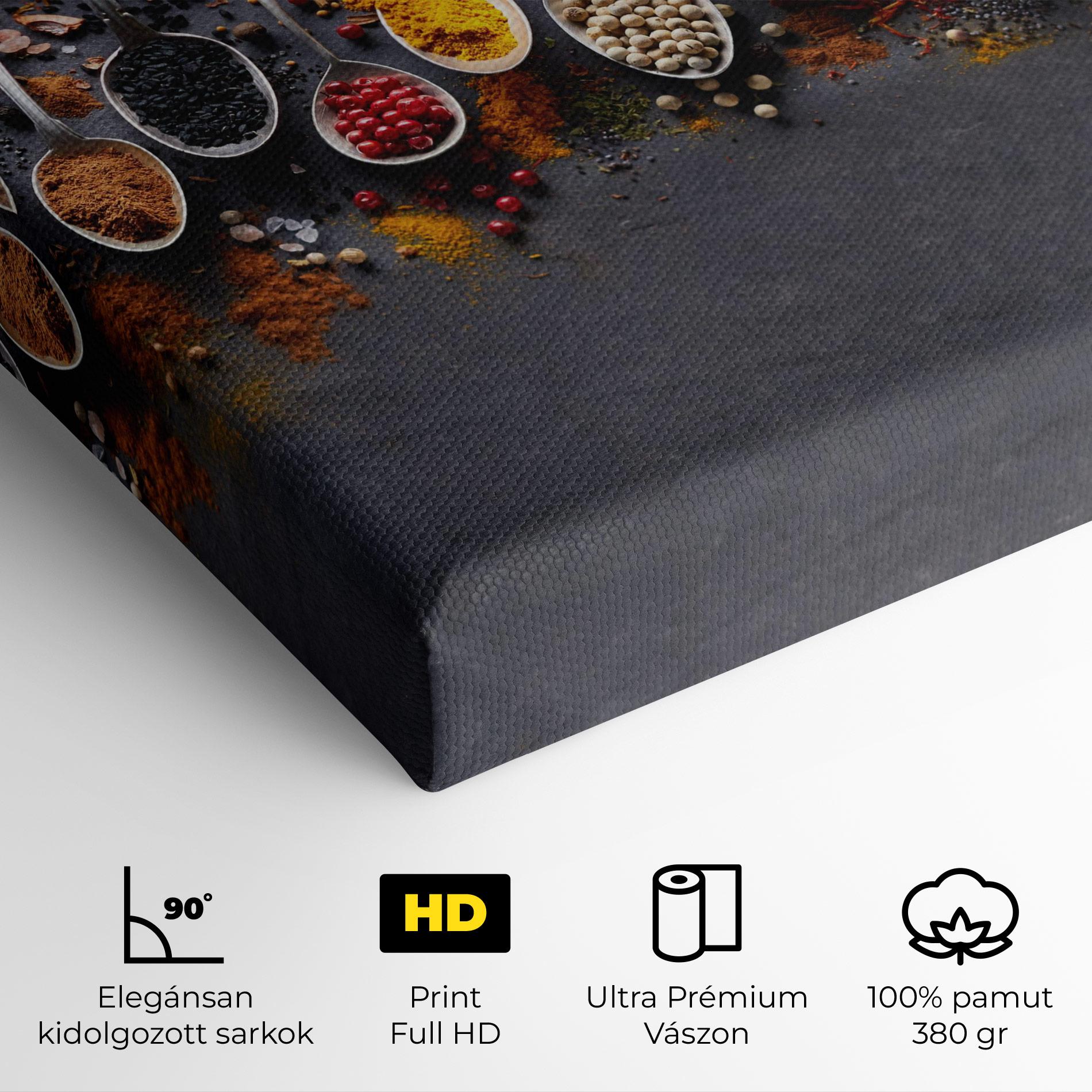 Vászonkép Spices Black Board mockup 4