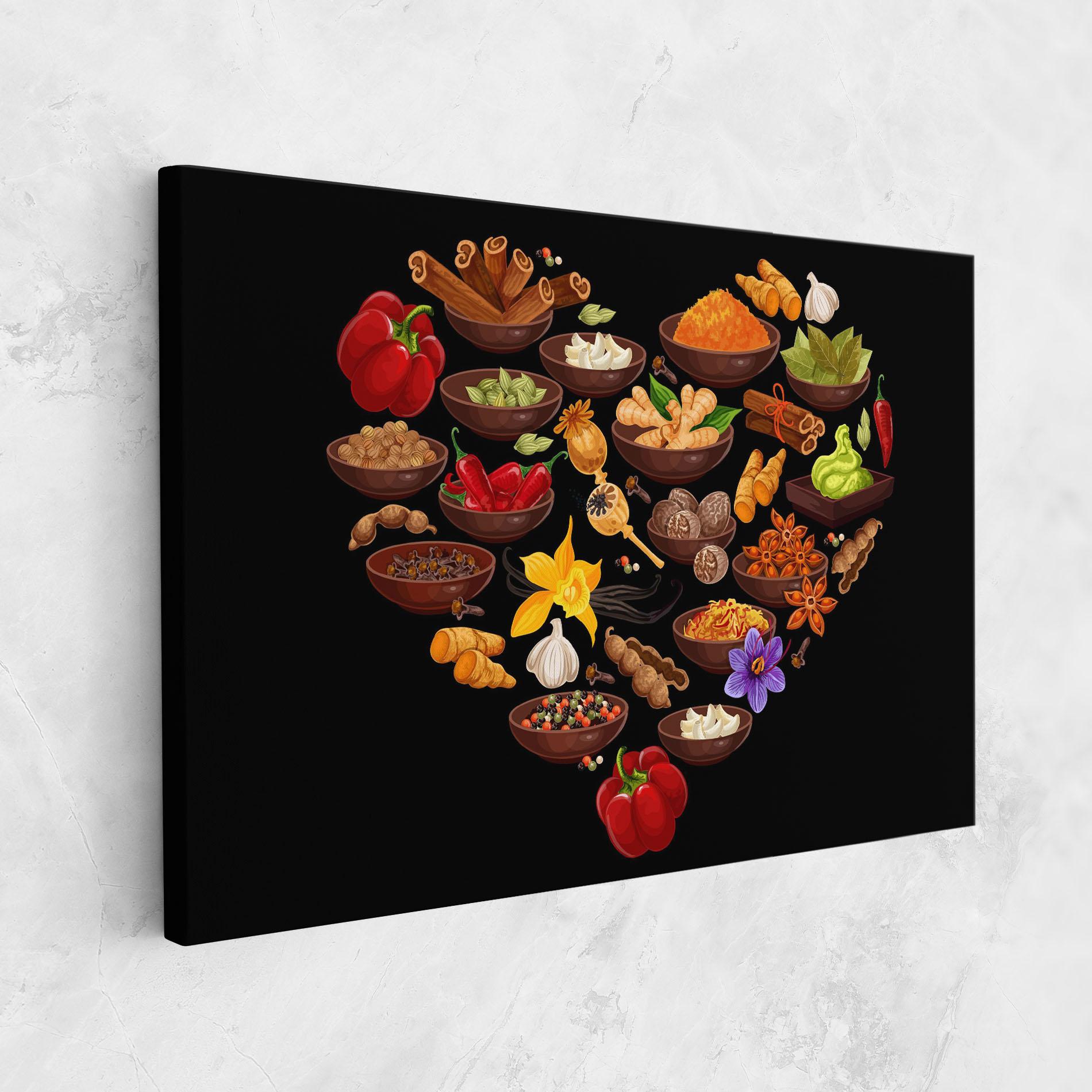 Vászonkép Seasoning Heart mockup 1