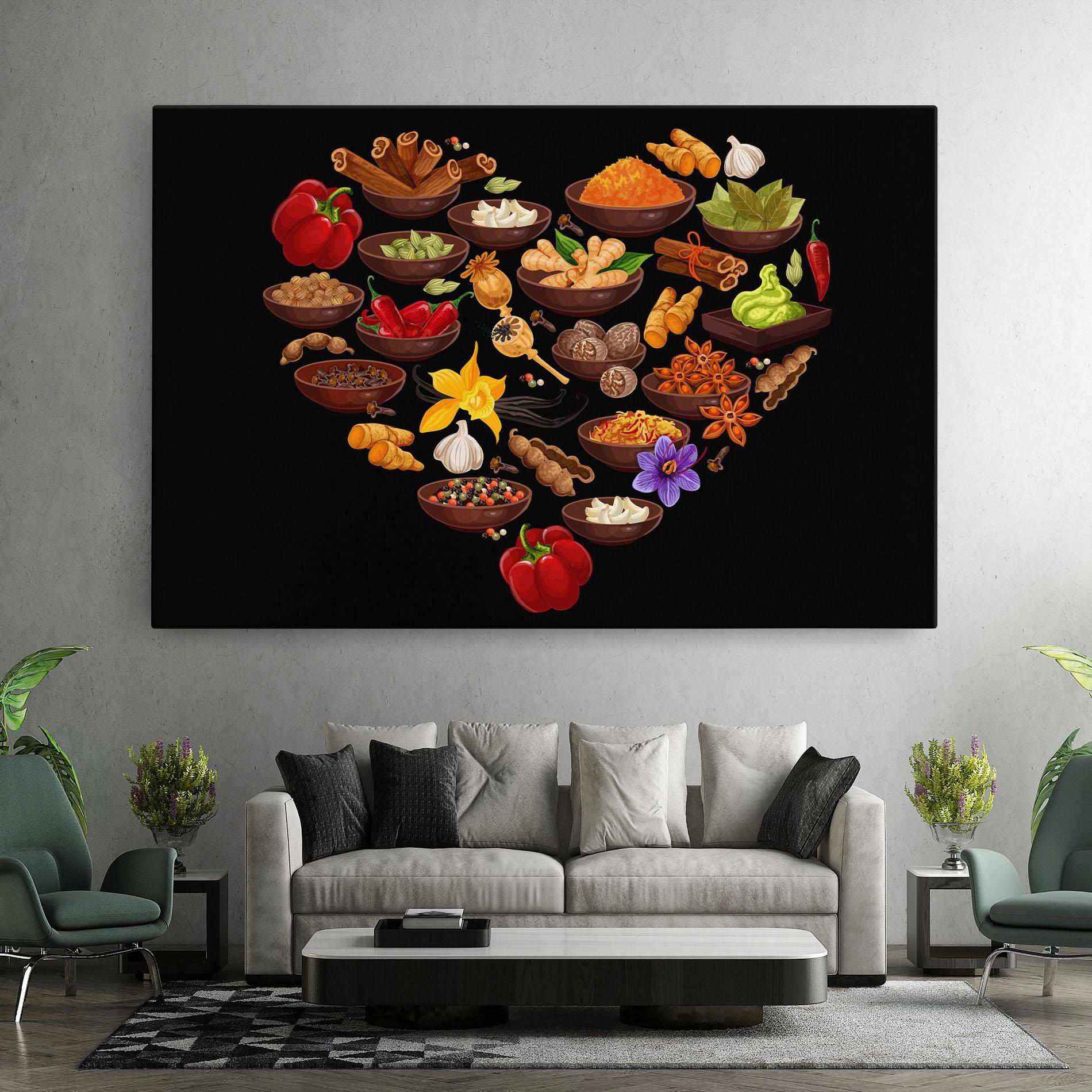 Vászonkép Seasoning Heart mockup 7