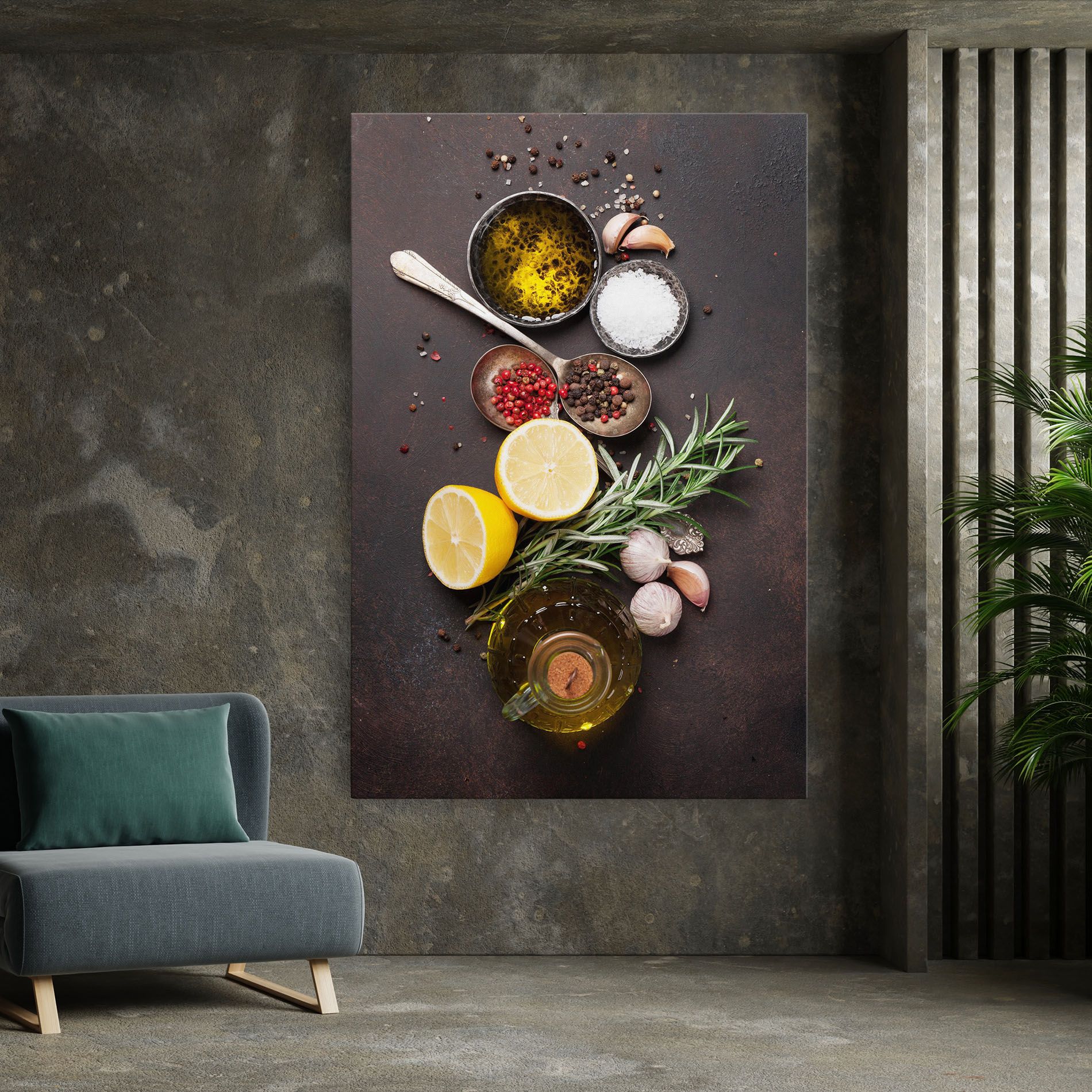 Spices On Stone Table mockup 7