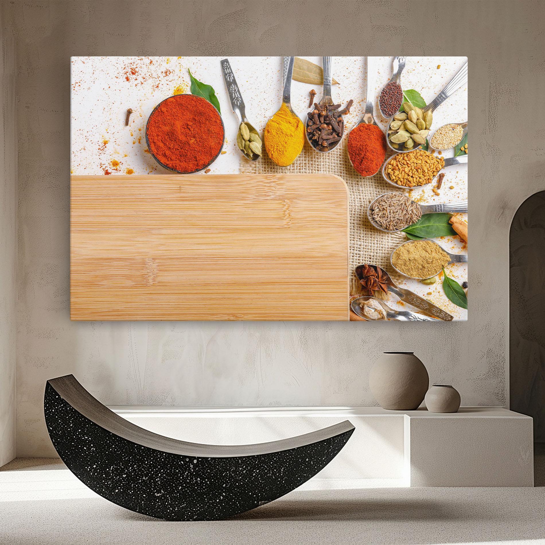 Vászonkép Spices Spoons mockup 8
