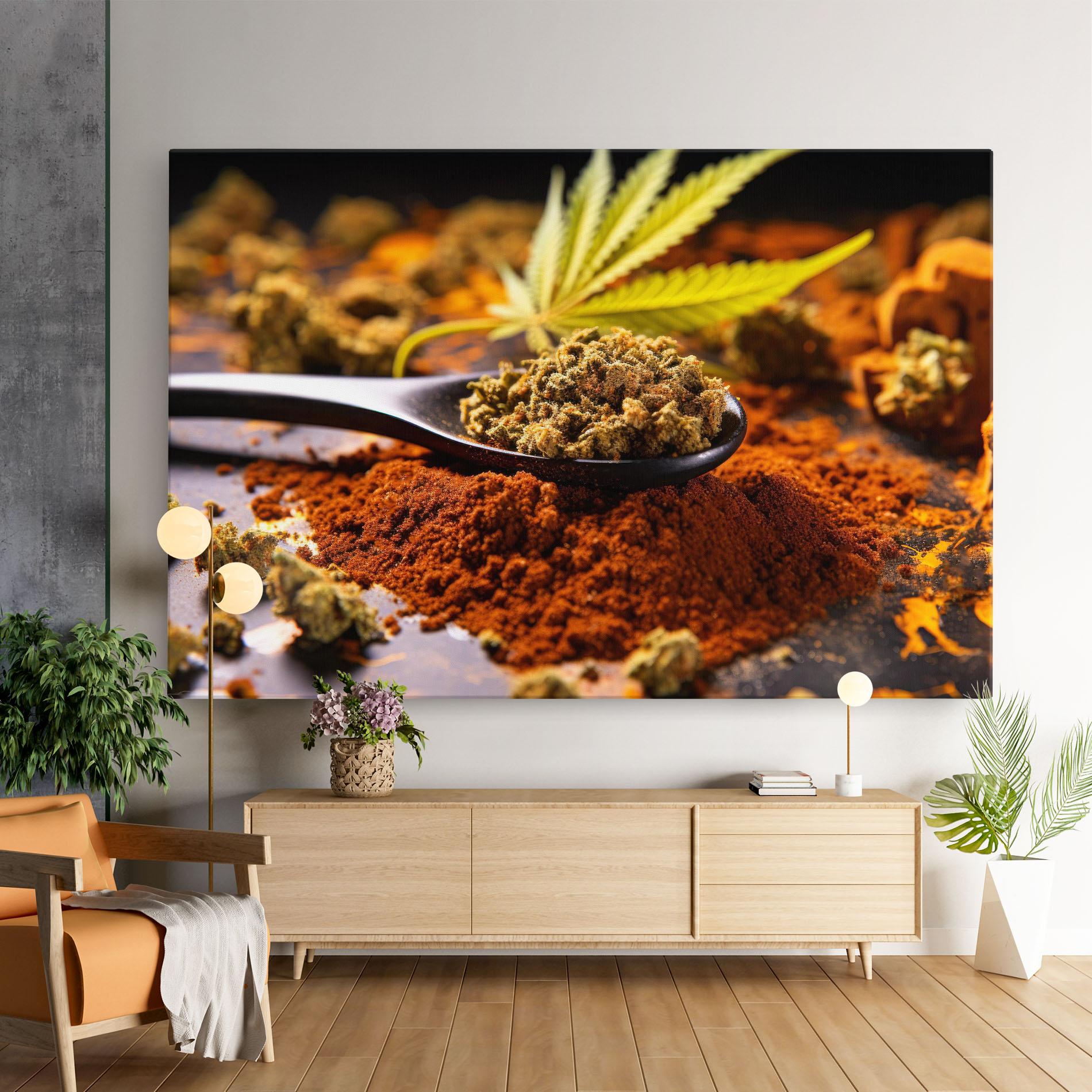 Vászonkép Cannabis Seasoning mockup 9