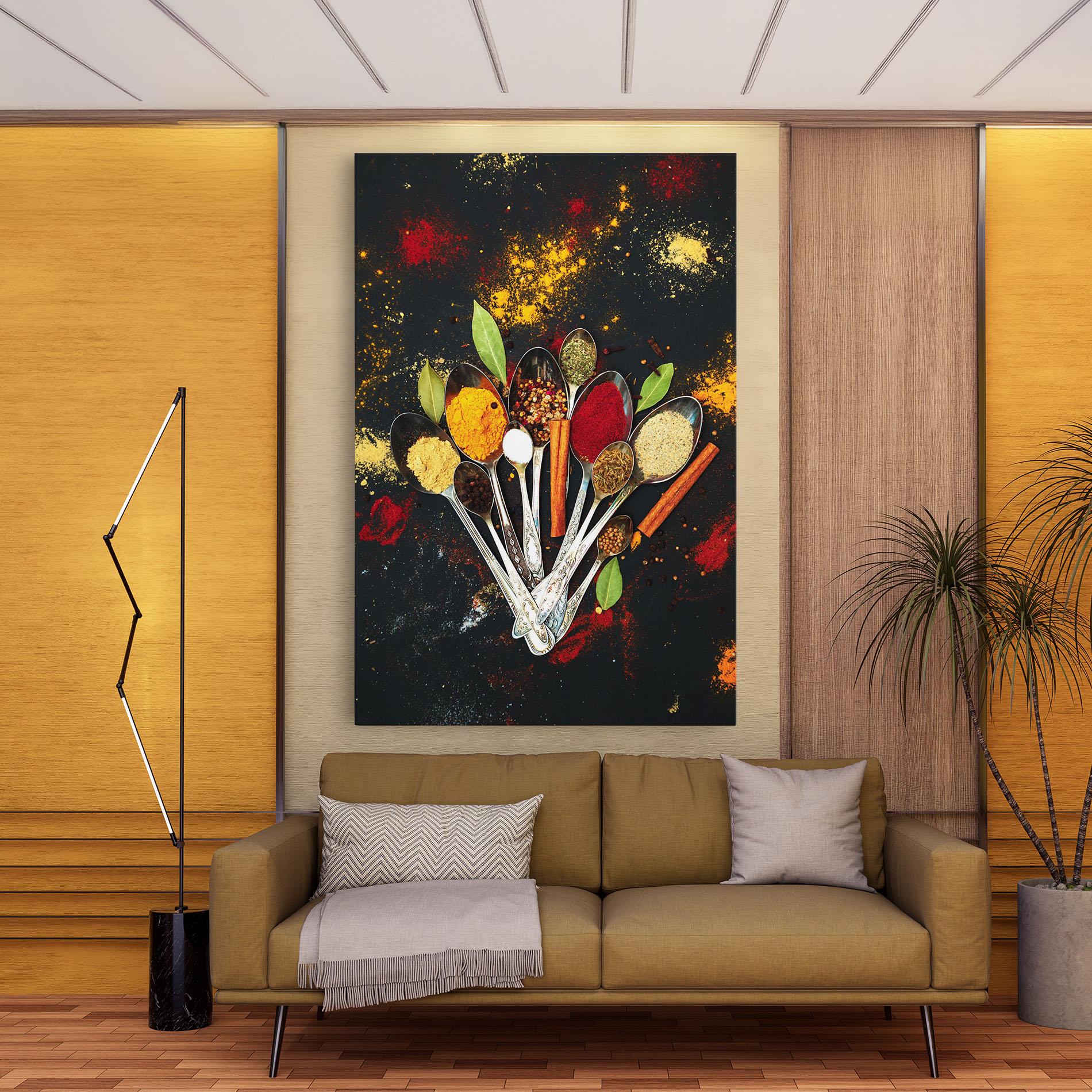 Vászonkép Cooking Spices Spoons mockup 9