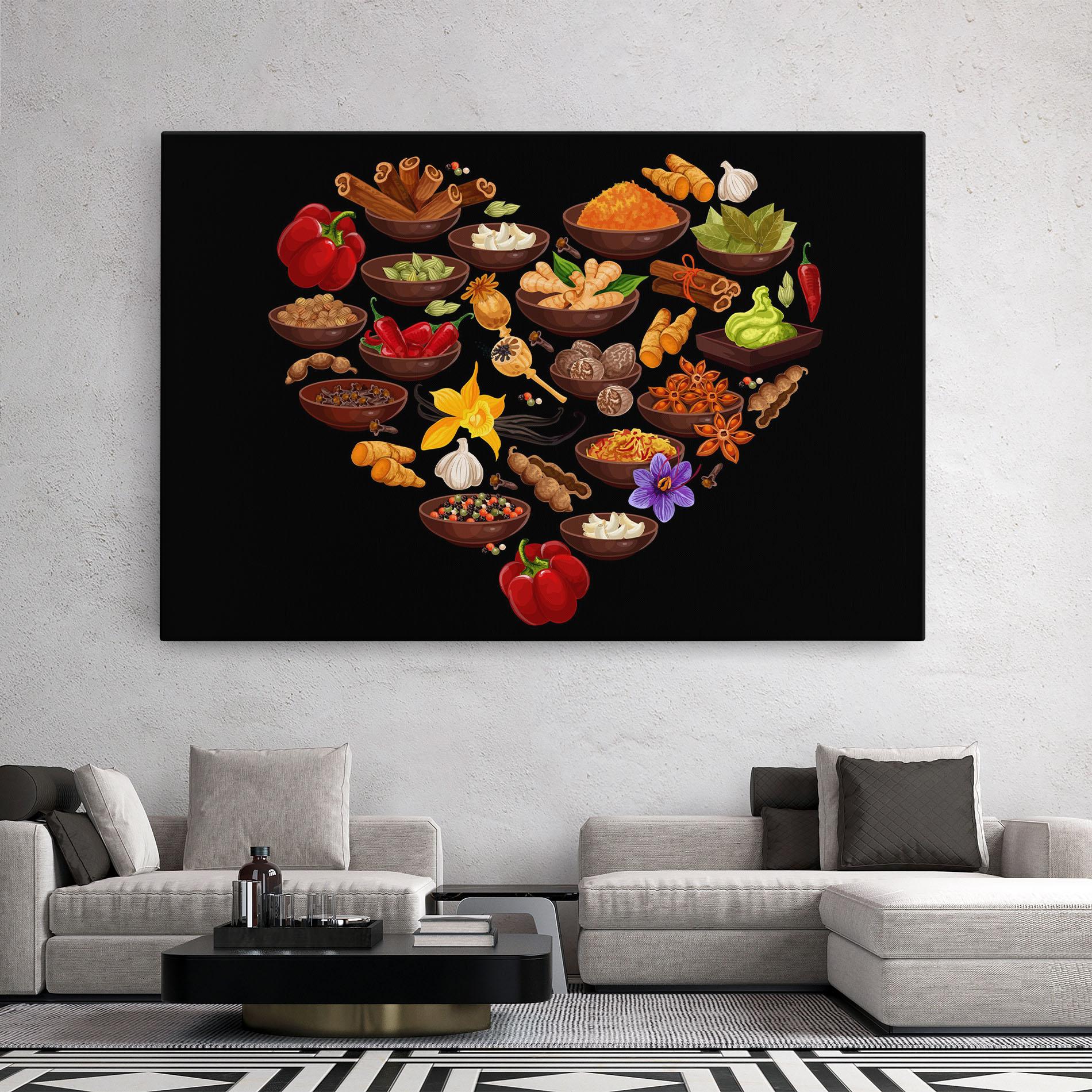 Vászonkép Seasoning Heart mockup 2