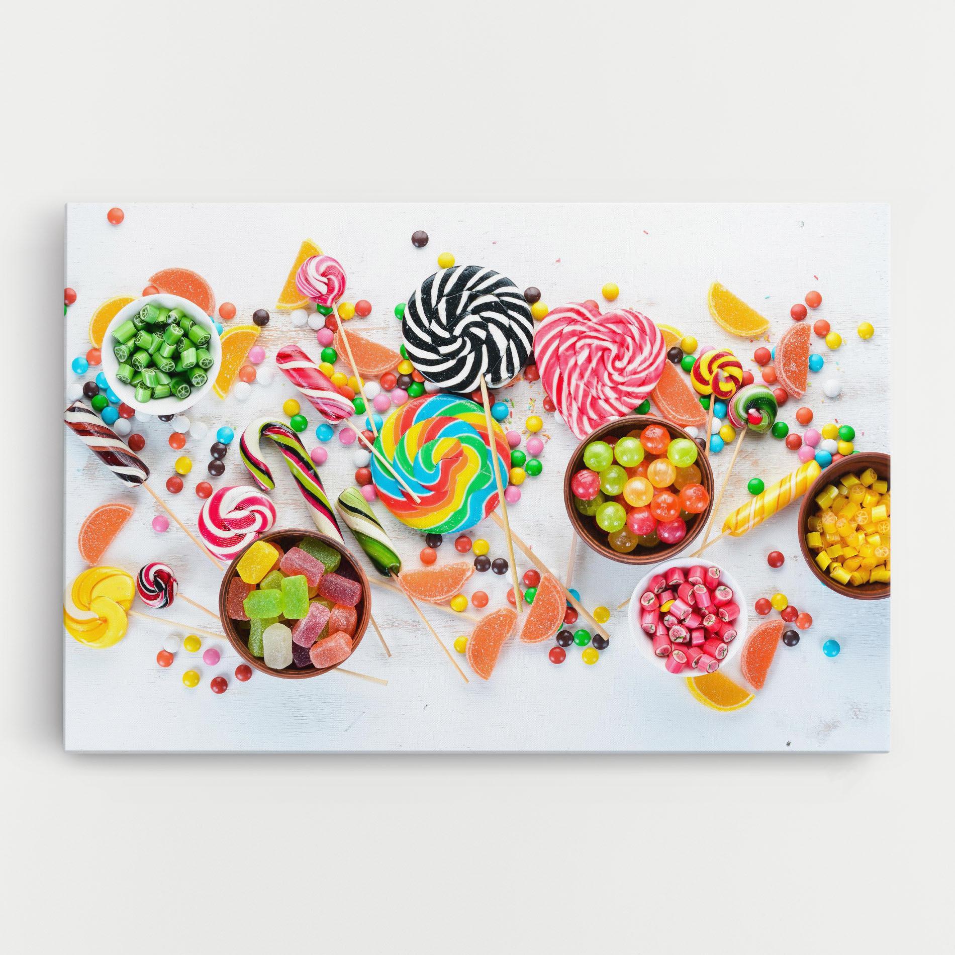 Vászonkép Colorful Candies Jelly mockup 0