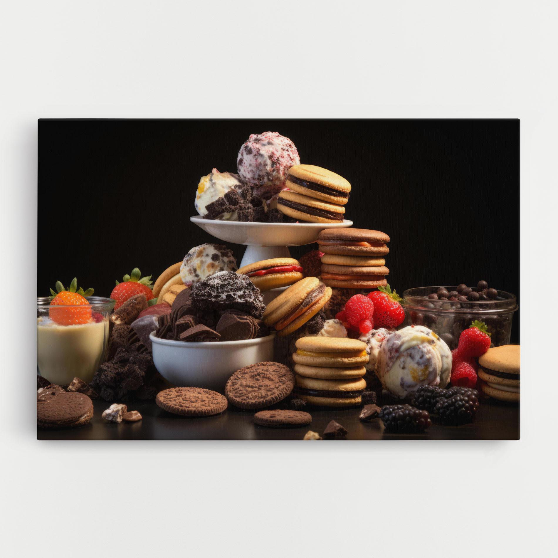 Vászonkép Ice Cream Cookies mockup 0