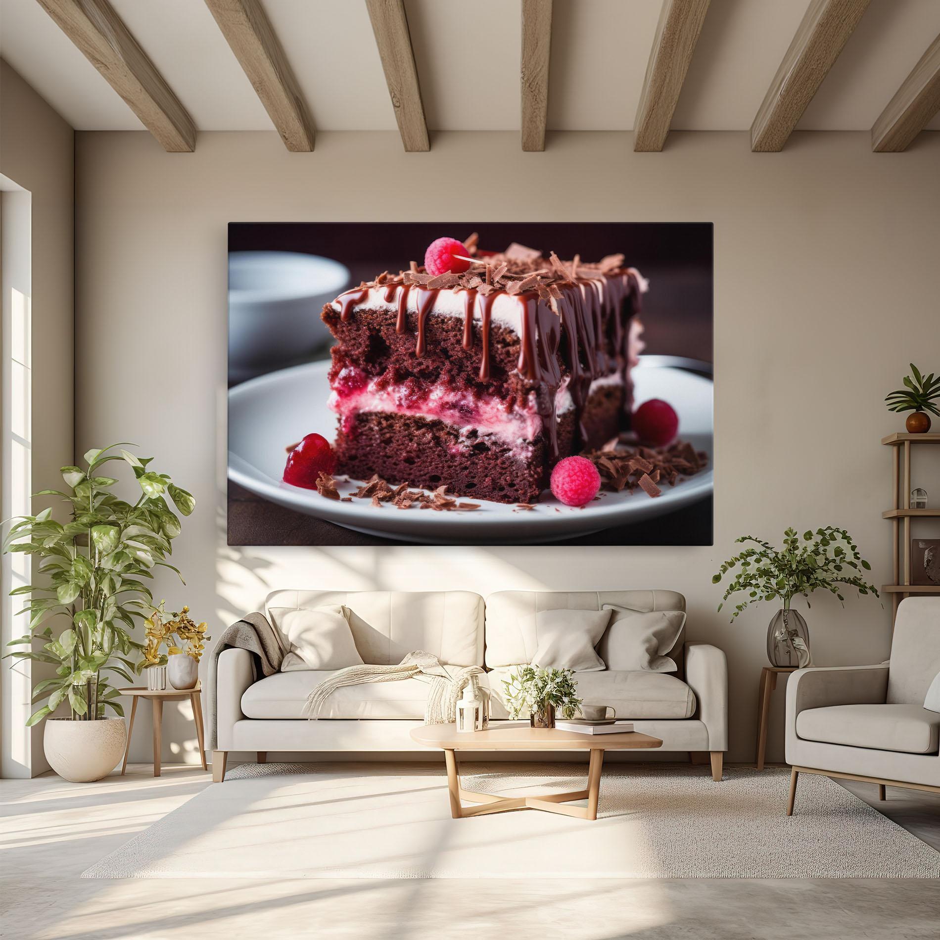 Vászonkép Brown Cake mockup 6