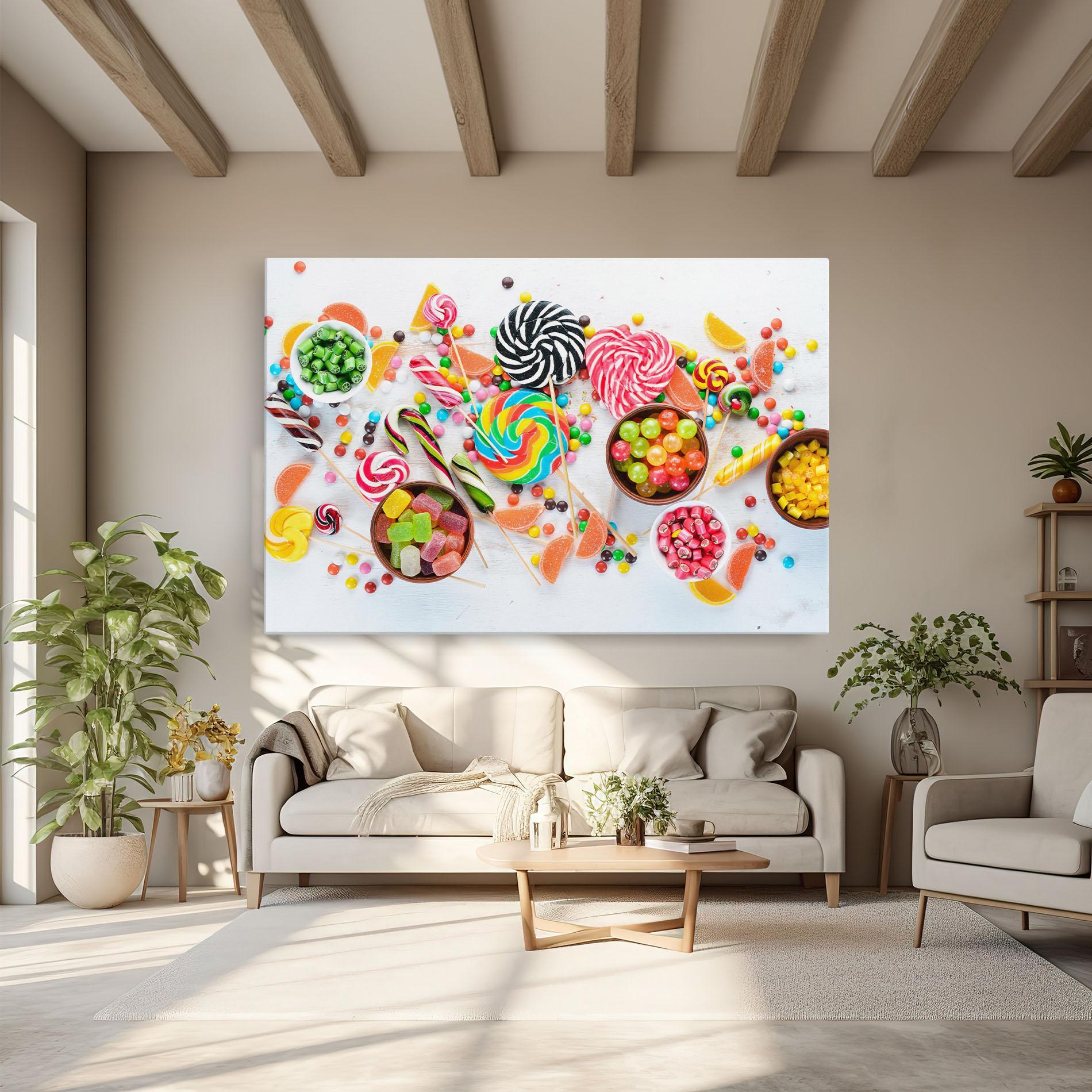 Vászonkép Colorful Candies Jelly mockup 6