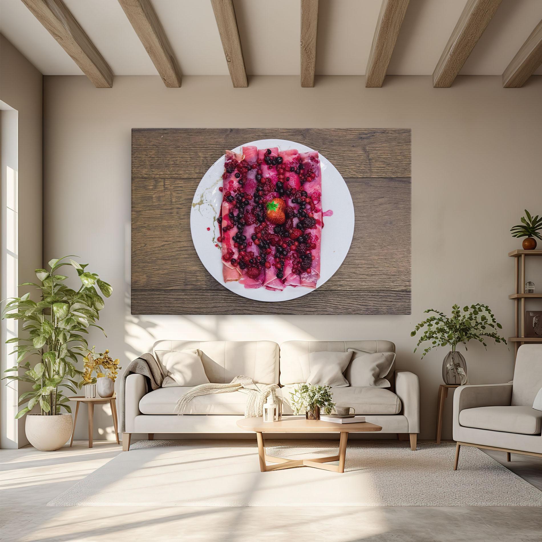 Vászonkép Strawberry Pancakes mockup 6