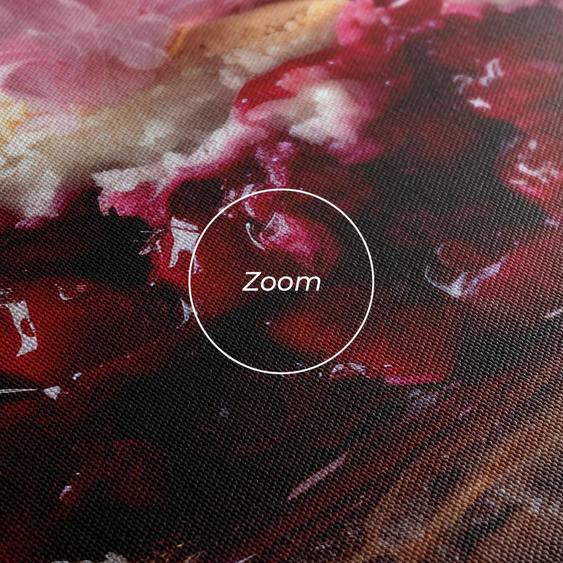Vászonkép Wooden Table Cherries mockup 3