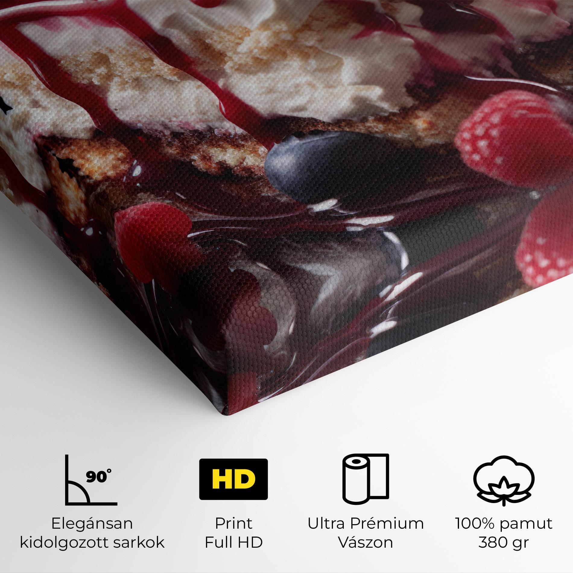 Vászonkép Berries Cream Dessert mockup 4