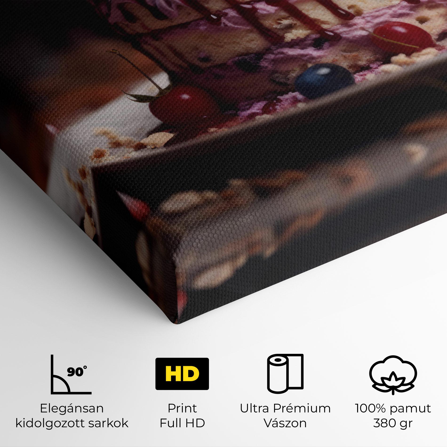 Vászonkép Berries Dessert mockup 4