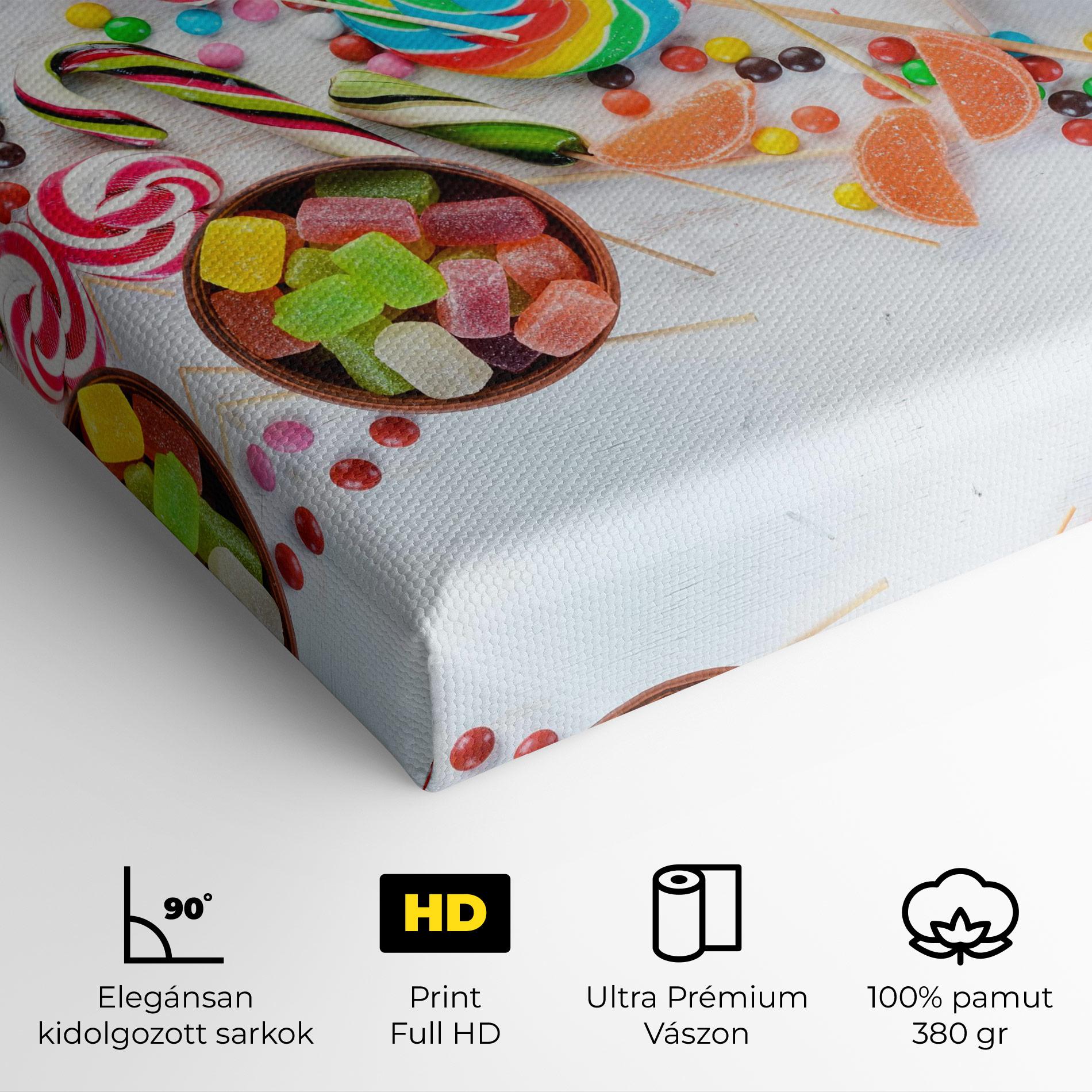 Vászonkép Colorful Candies Jelly mockup 4