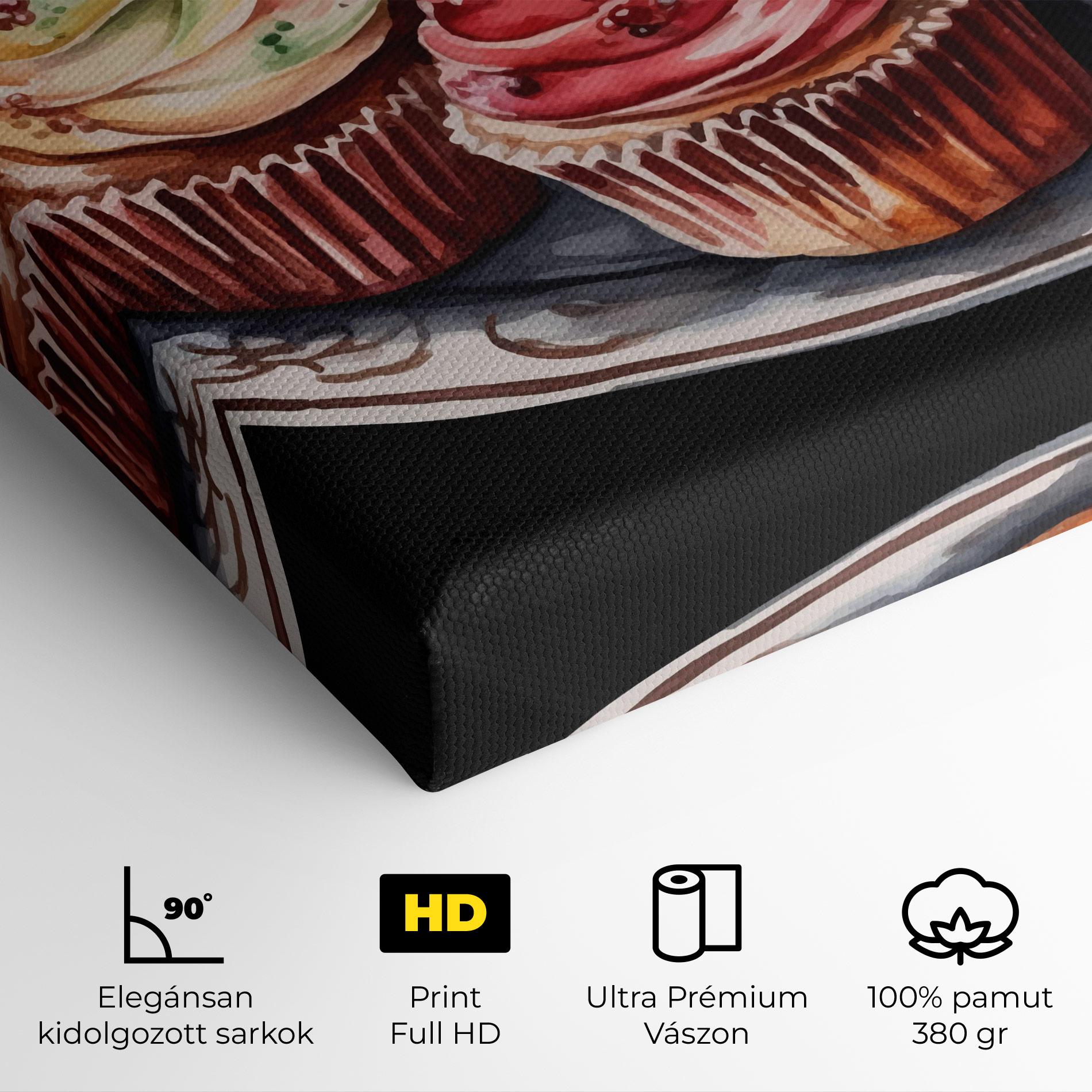 Vászonkép Colorful Muffins mockup 4